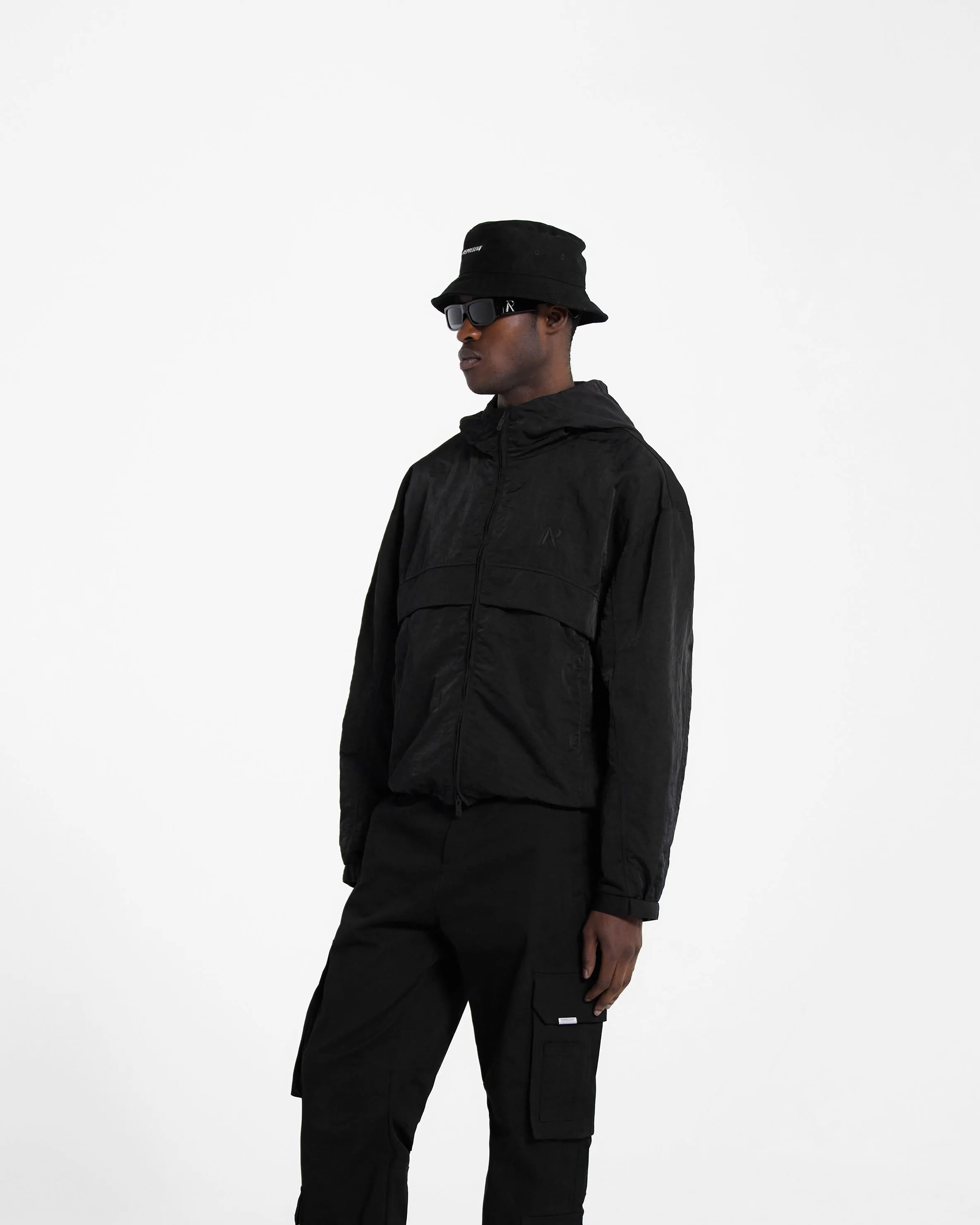 Hooded Track Jacket - Jet Black sold by Represent product image thumbnail 3
