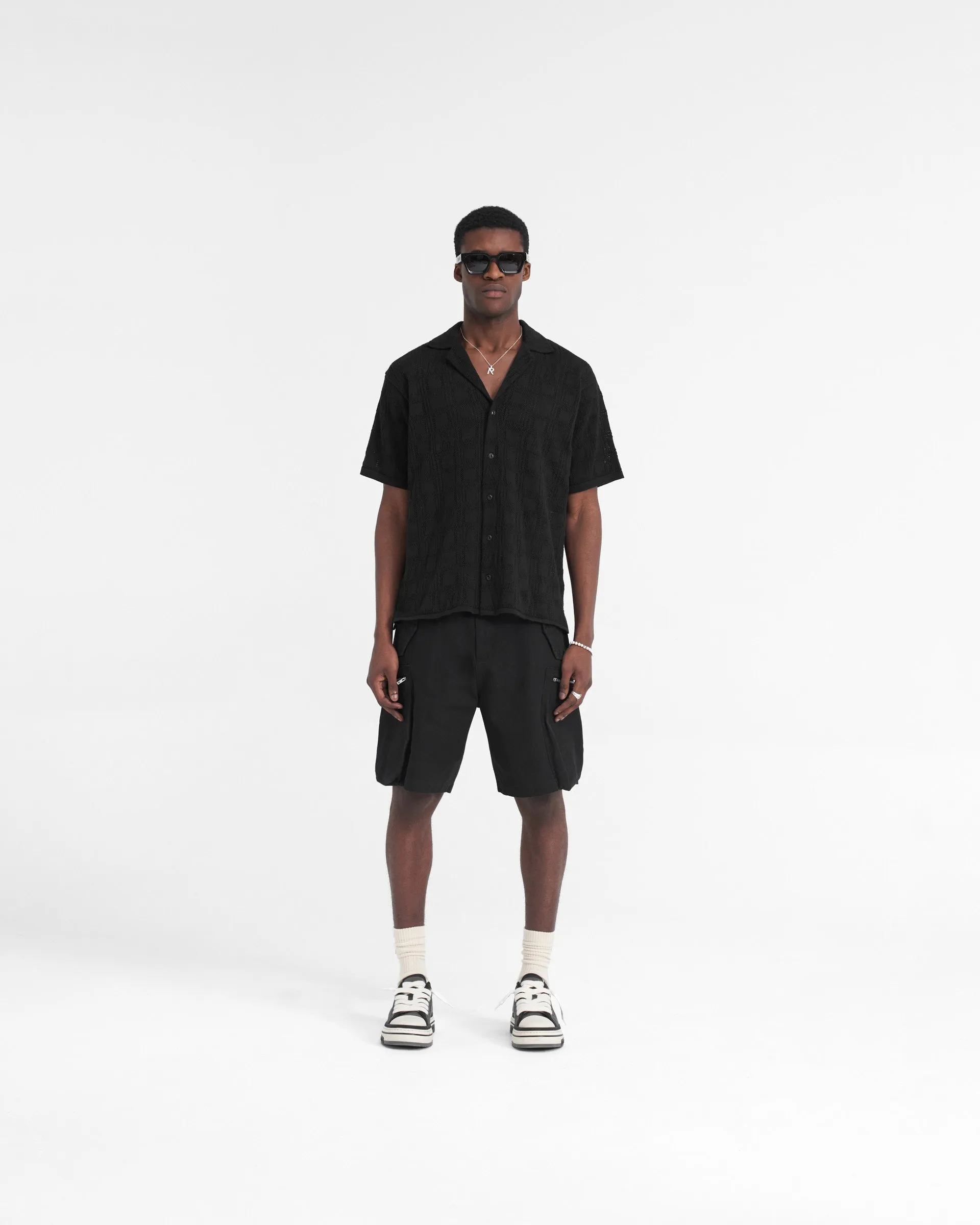 Lace Knit Shirt - Black sold by Represent product image thumbnail 4