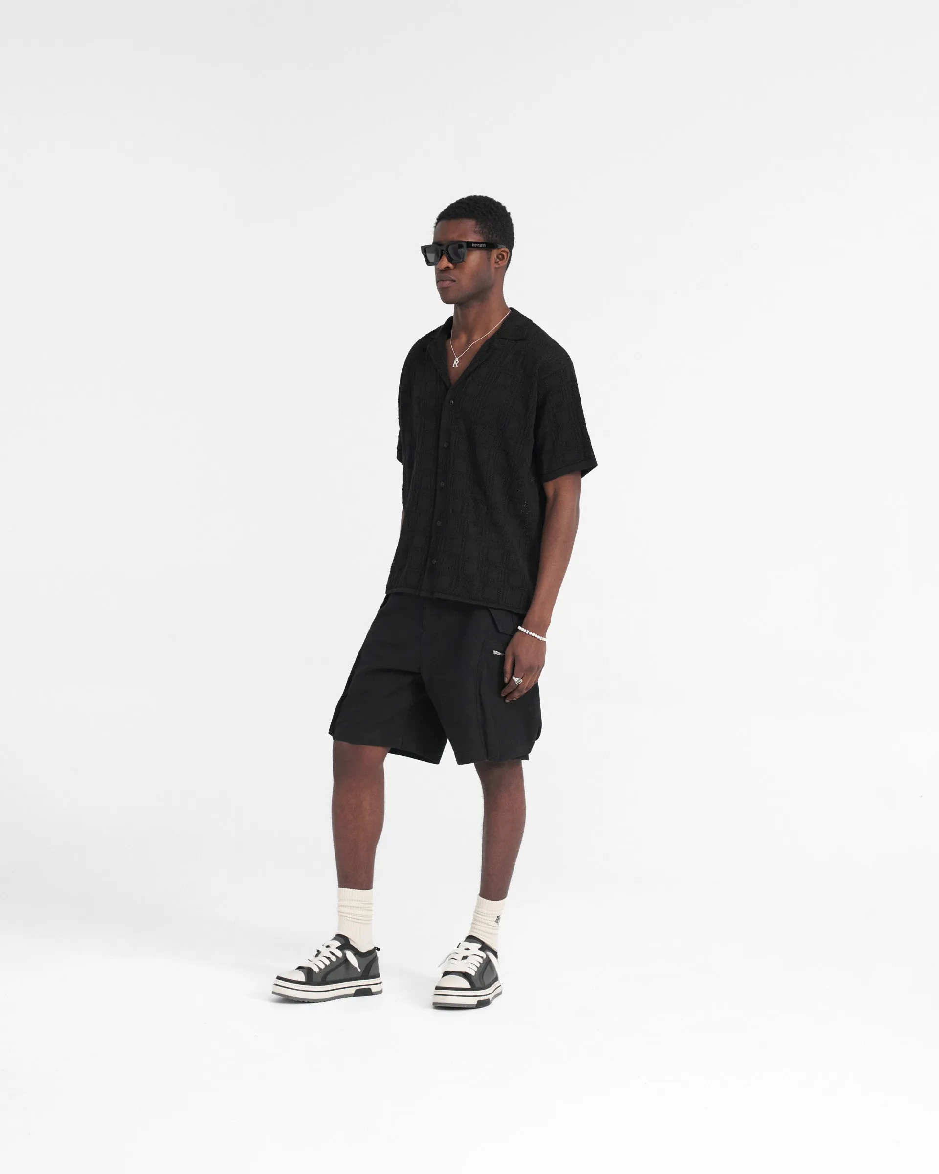 Lace Knit Shirt - Black sold by Represent product image thumbnail 5