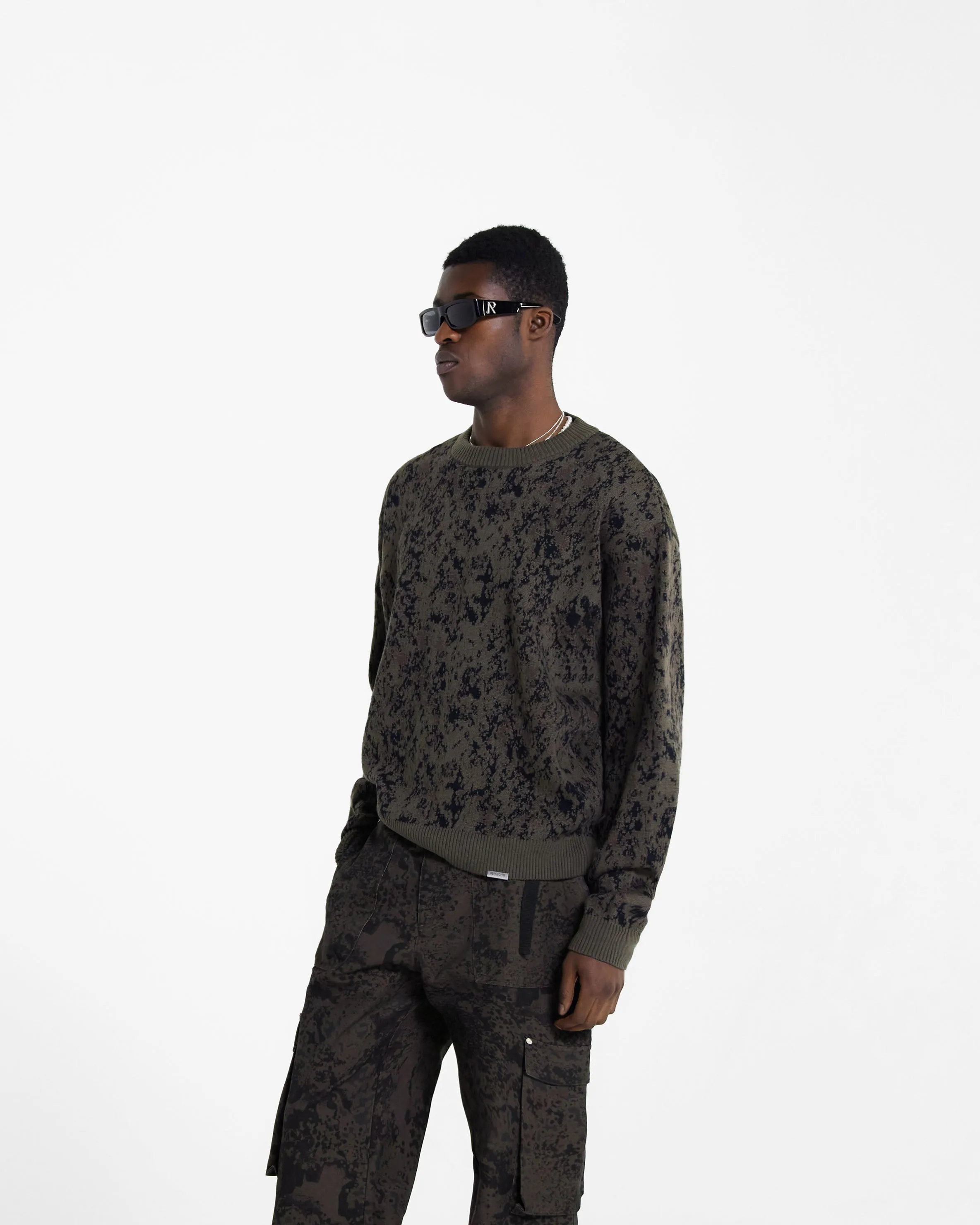 Jacquard Sweater - Camo sold by Represent product image thumbnail 3