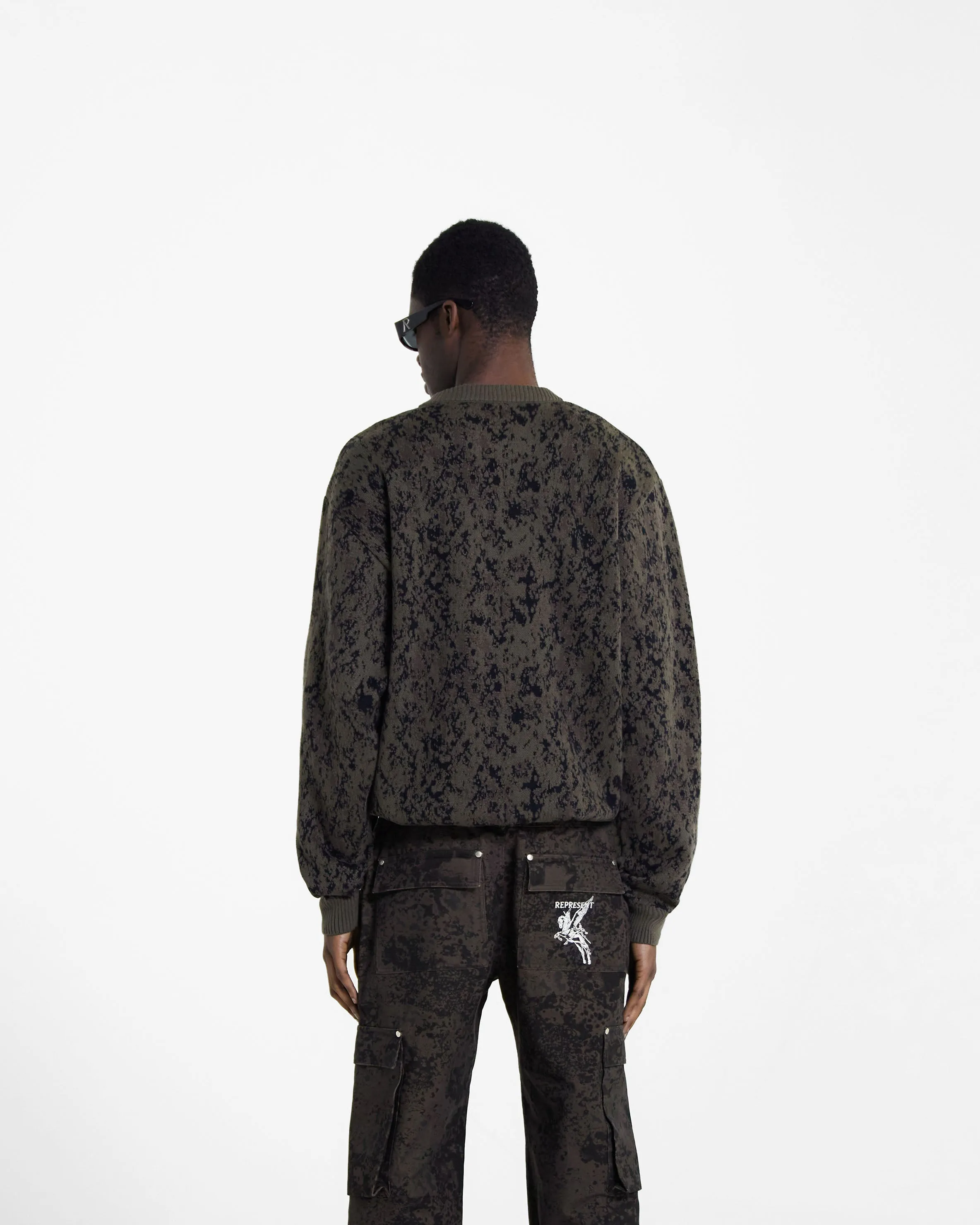 Jacquard Sweater - Camo sold by Represent product image thumbnail 4