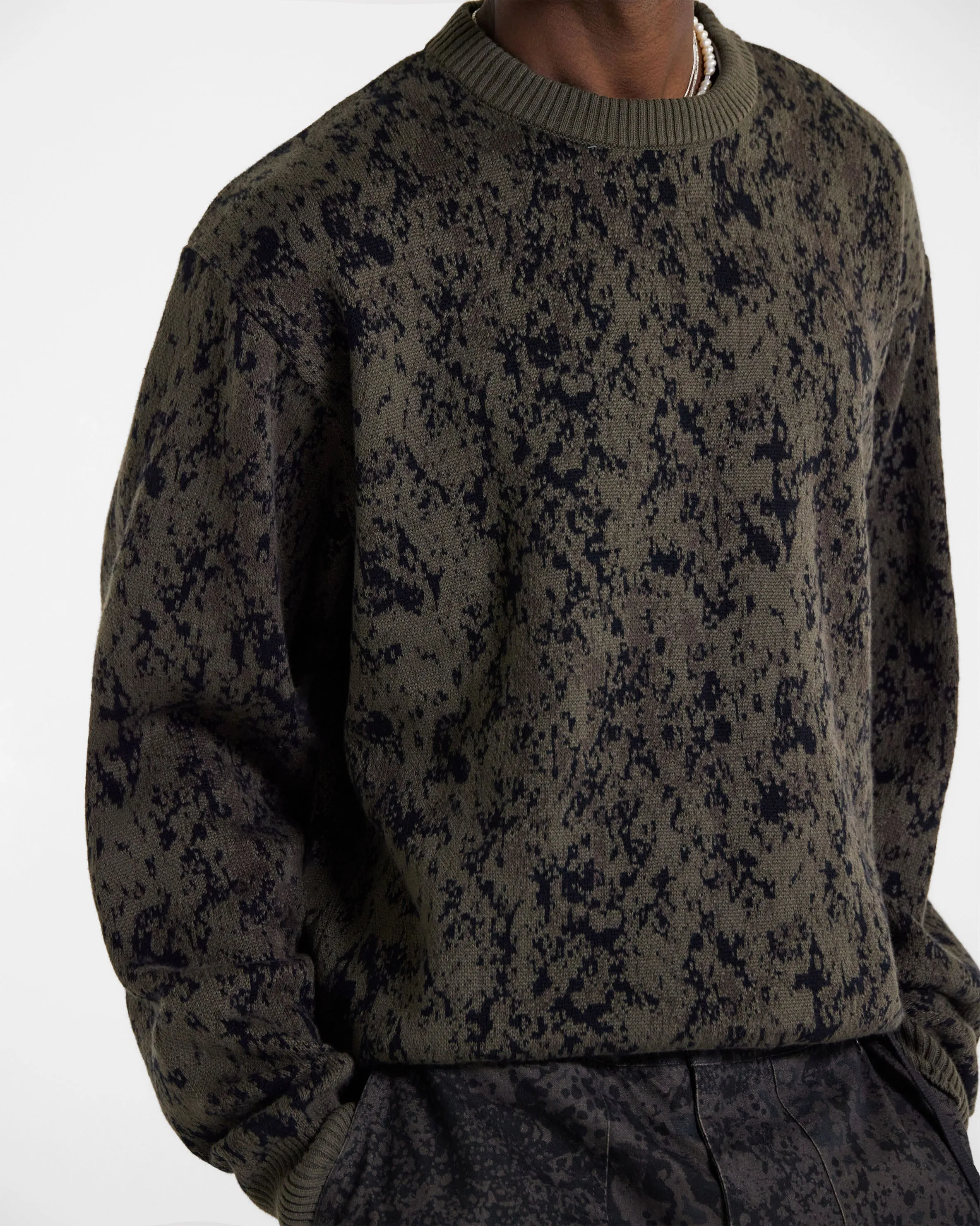 Jacquard Sweater - Camo sold by Represent product image thumbnail 5