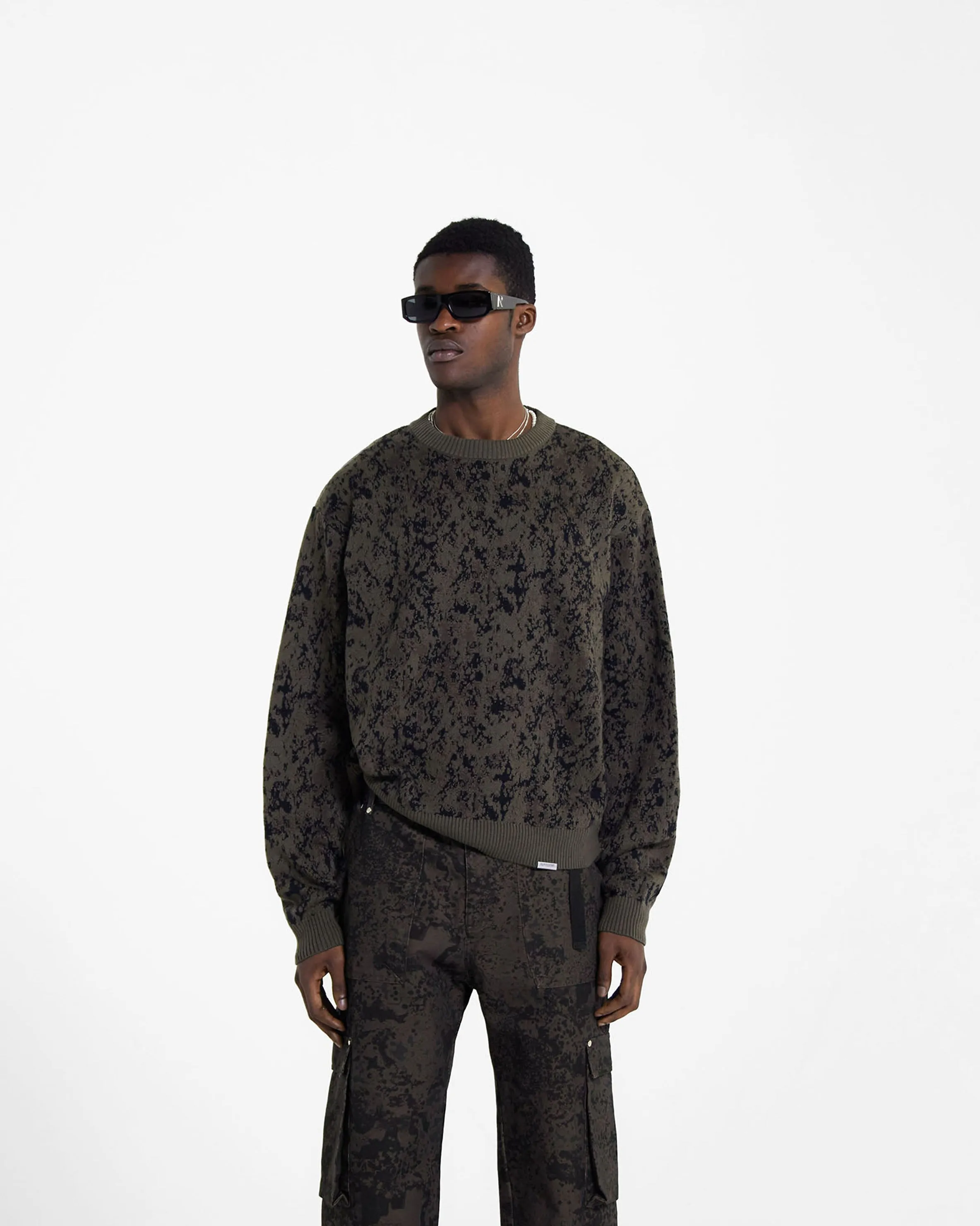 Jacquard Sweater - Camo sold by Represent product image thumbnail 2