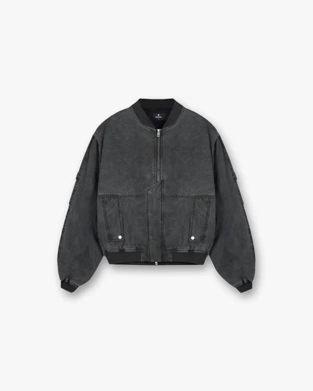 Inset Sleeve Bomber - Stained Black sold by Represent