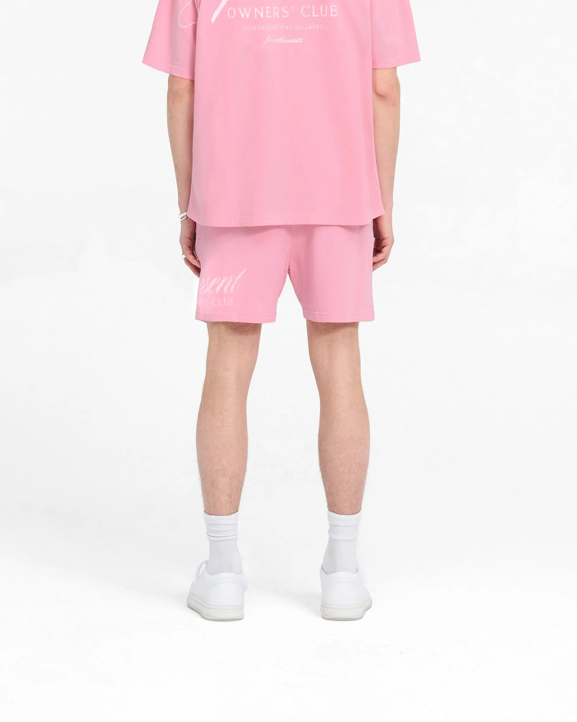 Represent Owners Club Script Mesh Shorts - Pink sold by Represent product image thumbnail 5