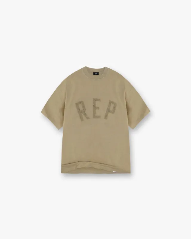 Rep Applique T-Shirt - Fawn sold by Represent