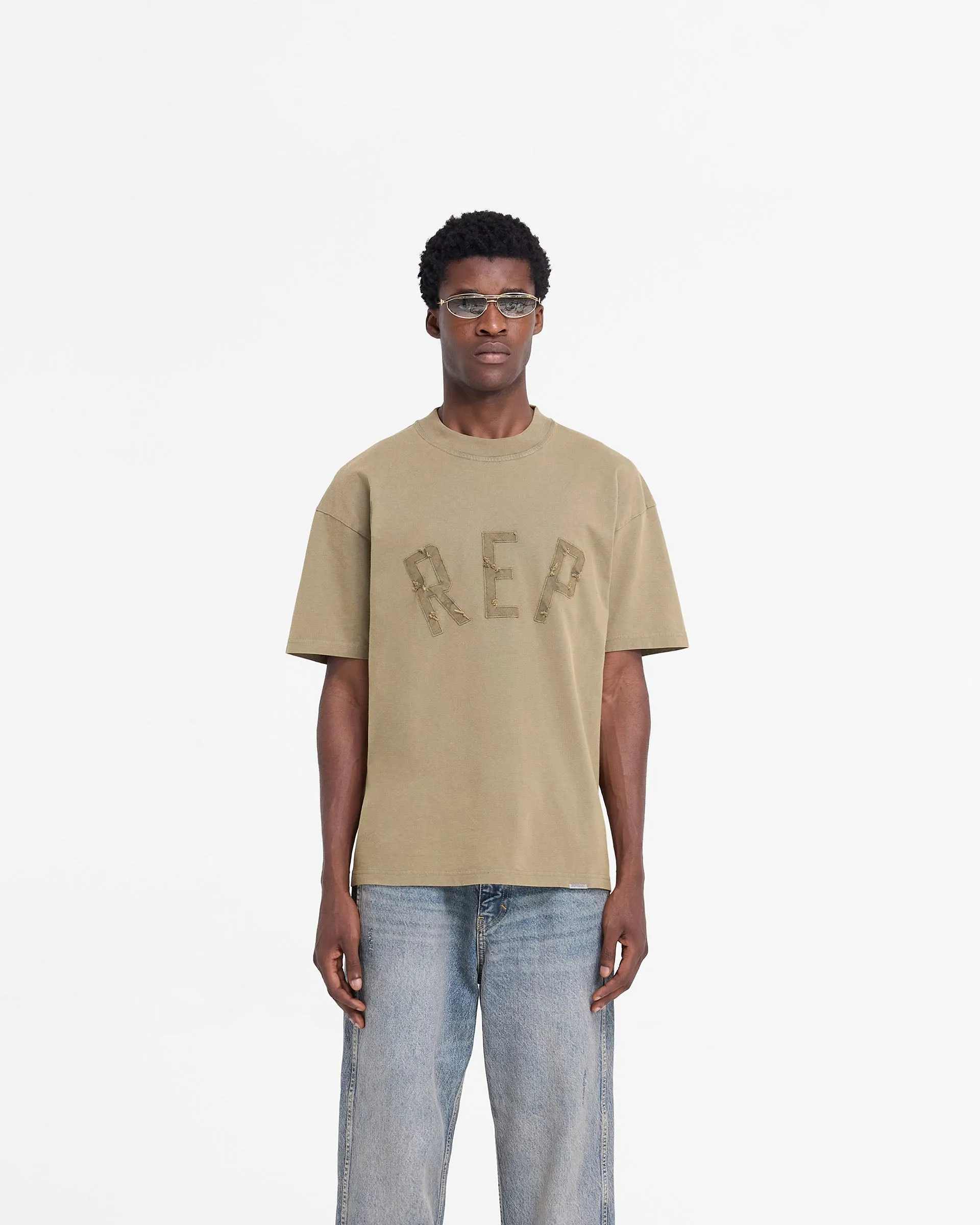 Rep Applique T-Shirt - Fawn sold by Represent product image thumbnail 3