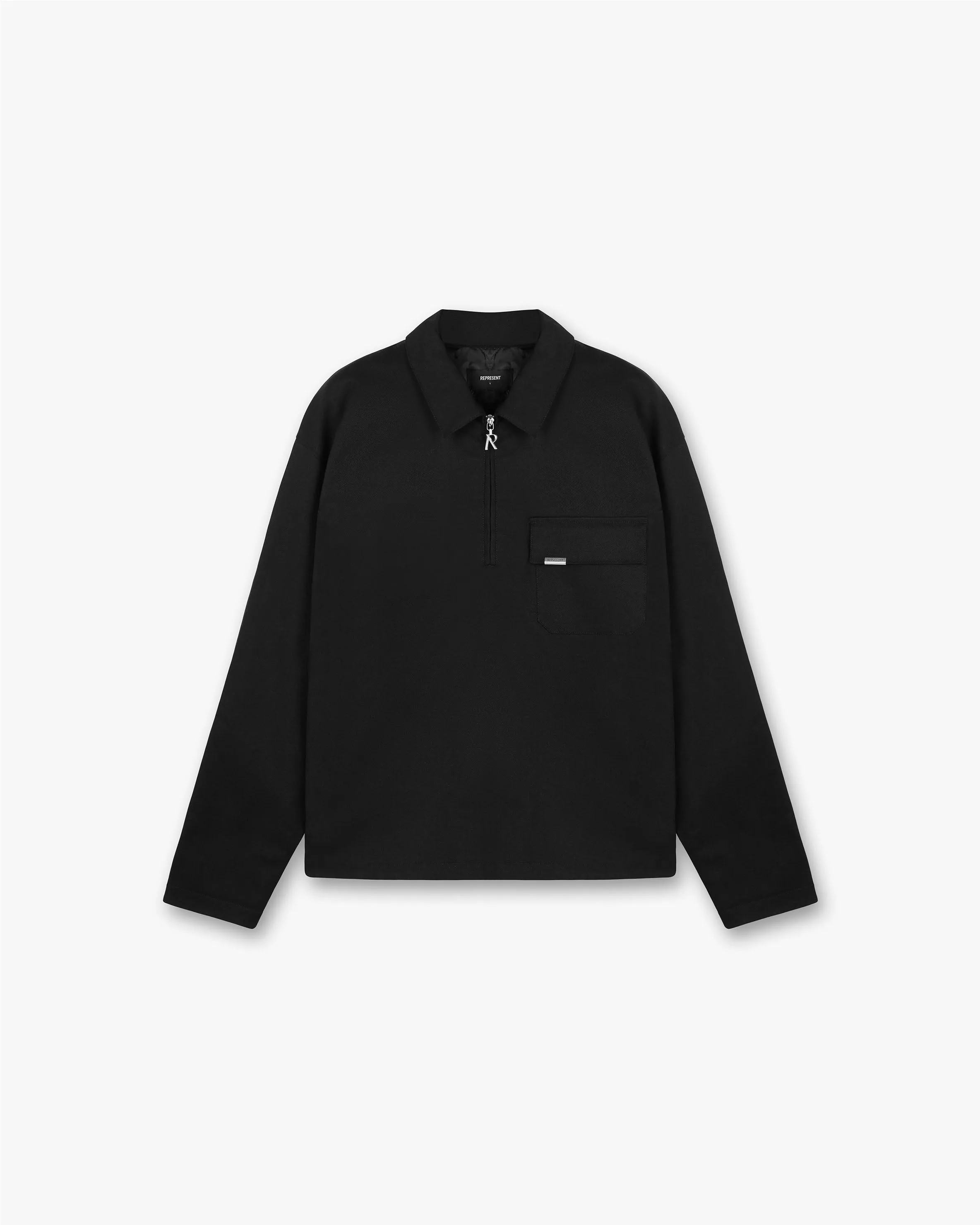 Quilted Pullover Shirt Black Parallel