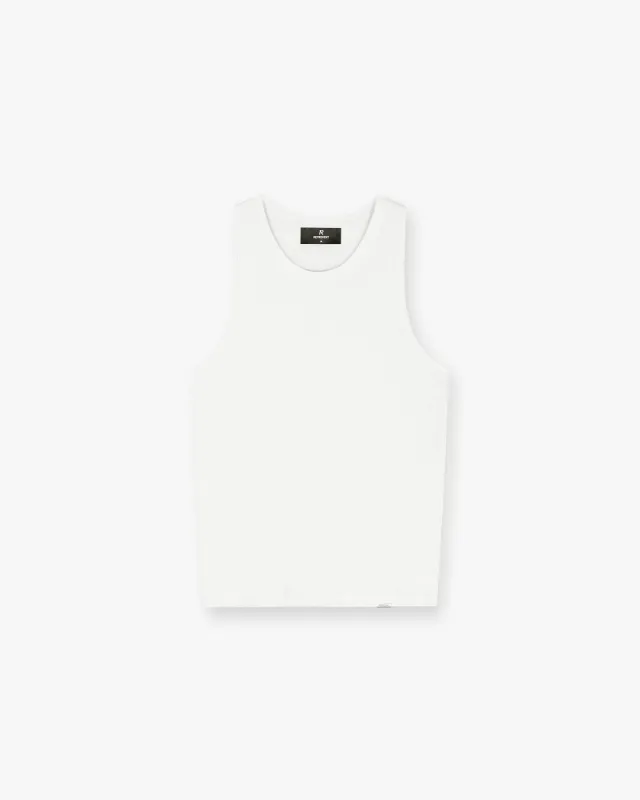 Initial Rib Vest - Flat White sold by Represent