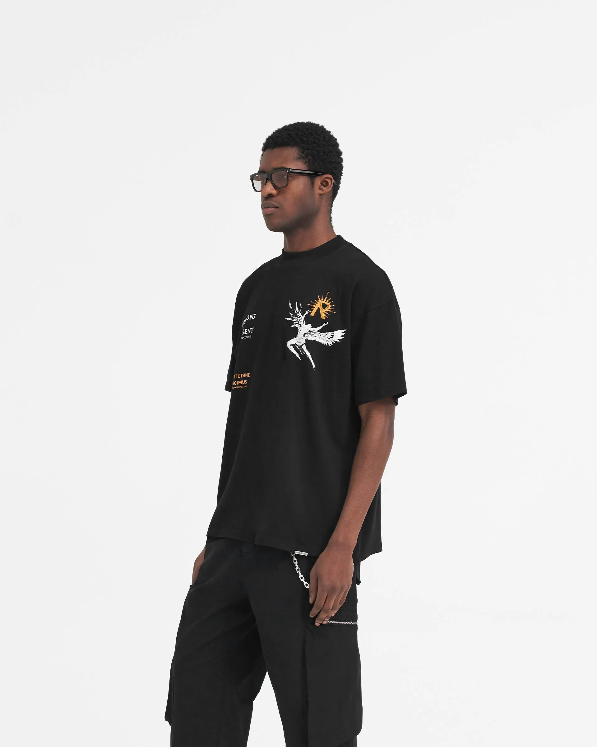 Icarus T-Shirt - Jet Black sold by Represent product image thumbnail 4
