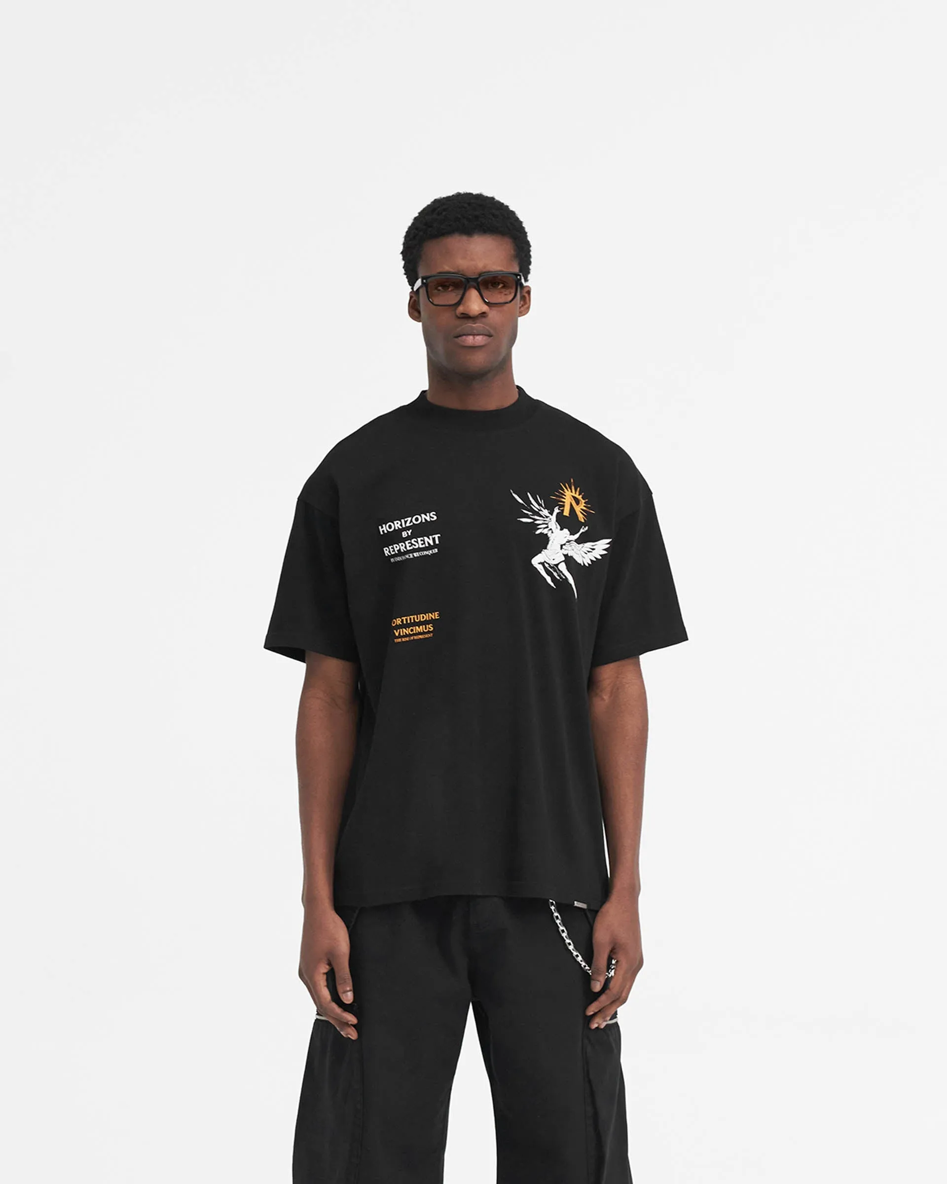 Icarus T-Shirt - Jet Black sold by Represent product image thumbnail 3