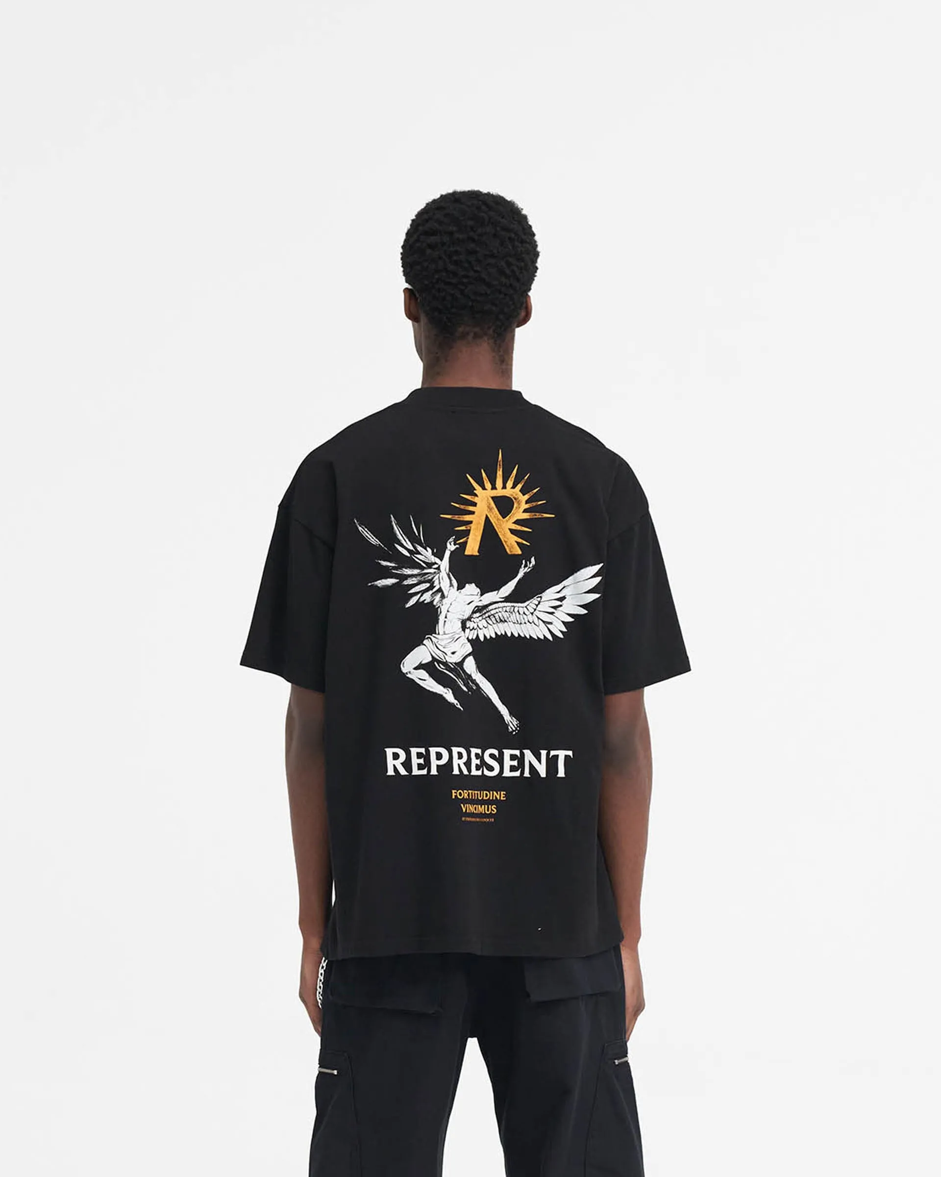 Icarus T-Shirt - Jet Black sold by Represent product image thumbnail 5
