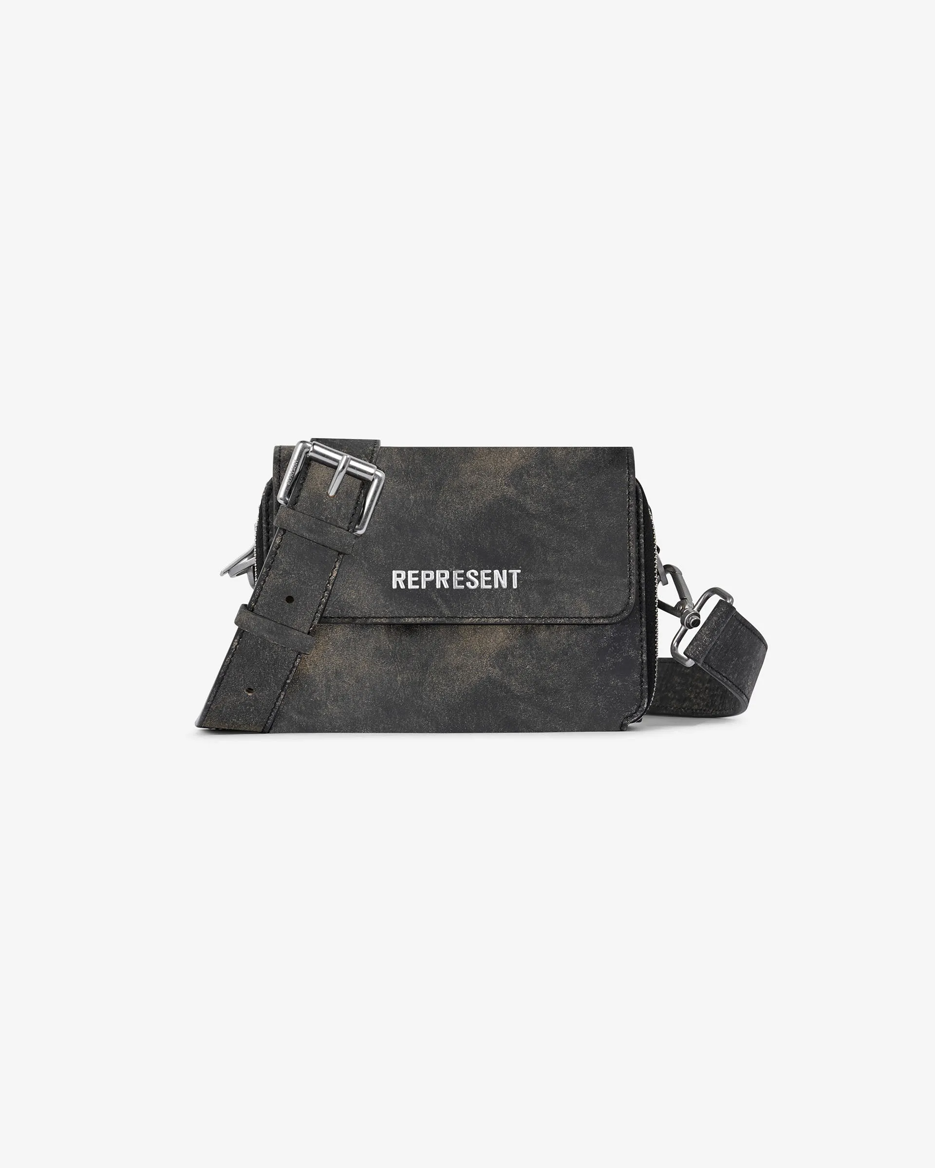Distressed Leather Camera Bag - Brown sold by Represent