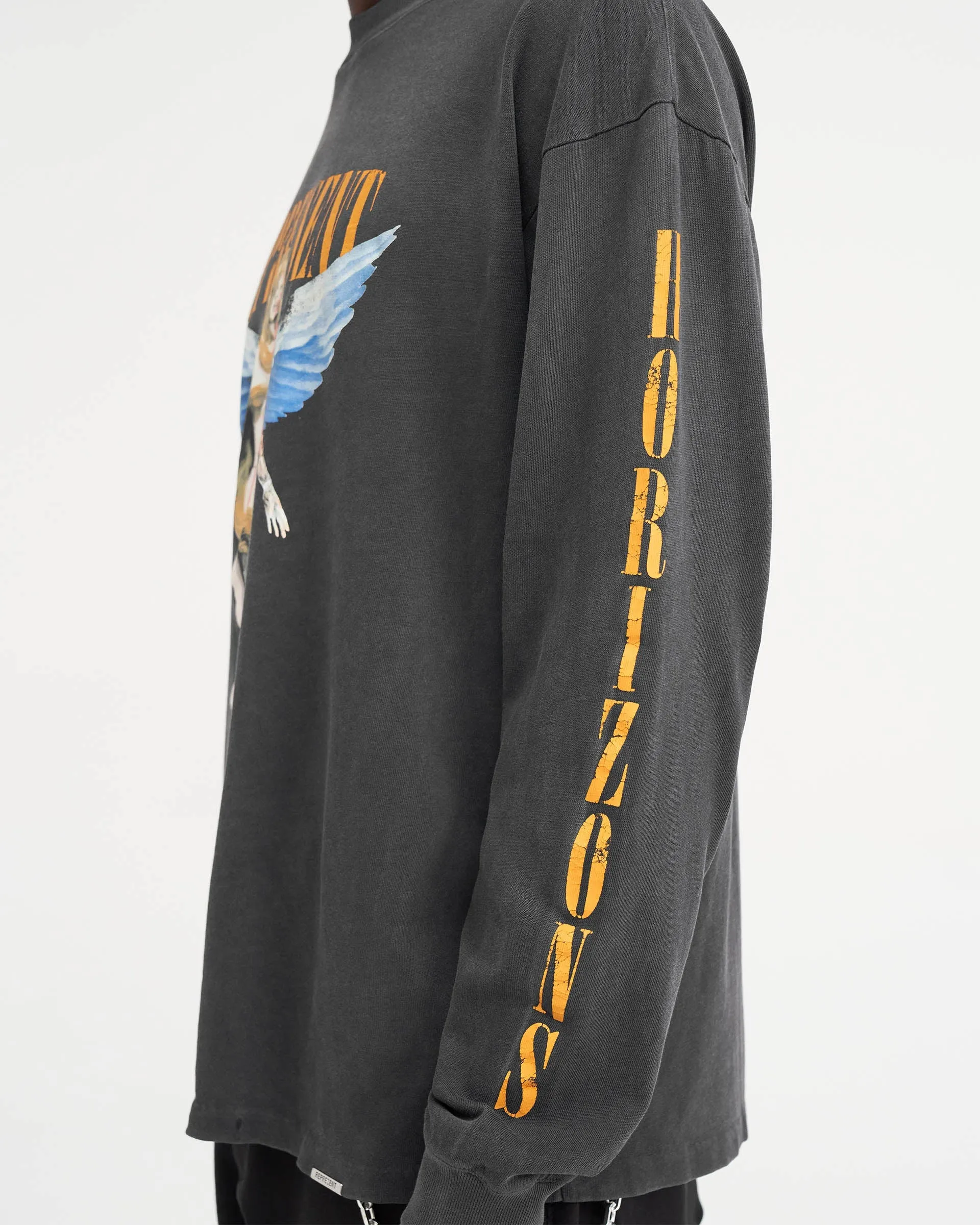 Reborn Long Sleeve T-Shirt - Aged Black sold by Represent product image thumbnail 5