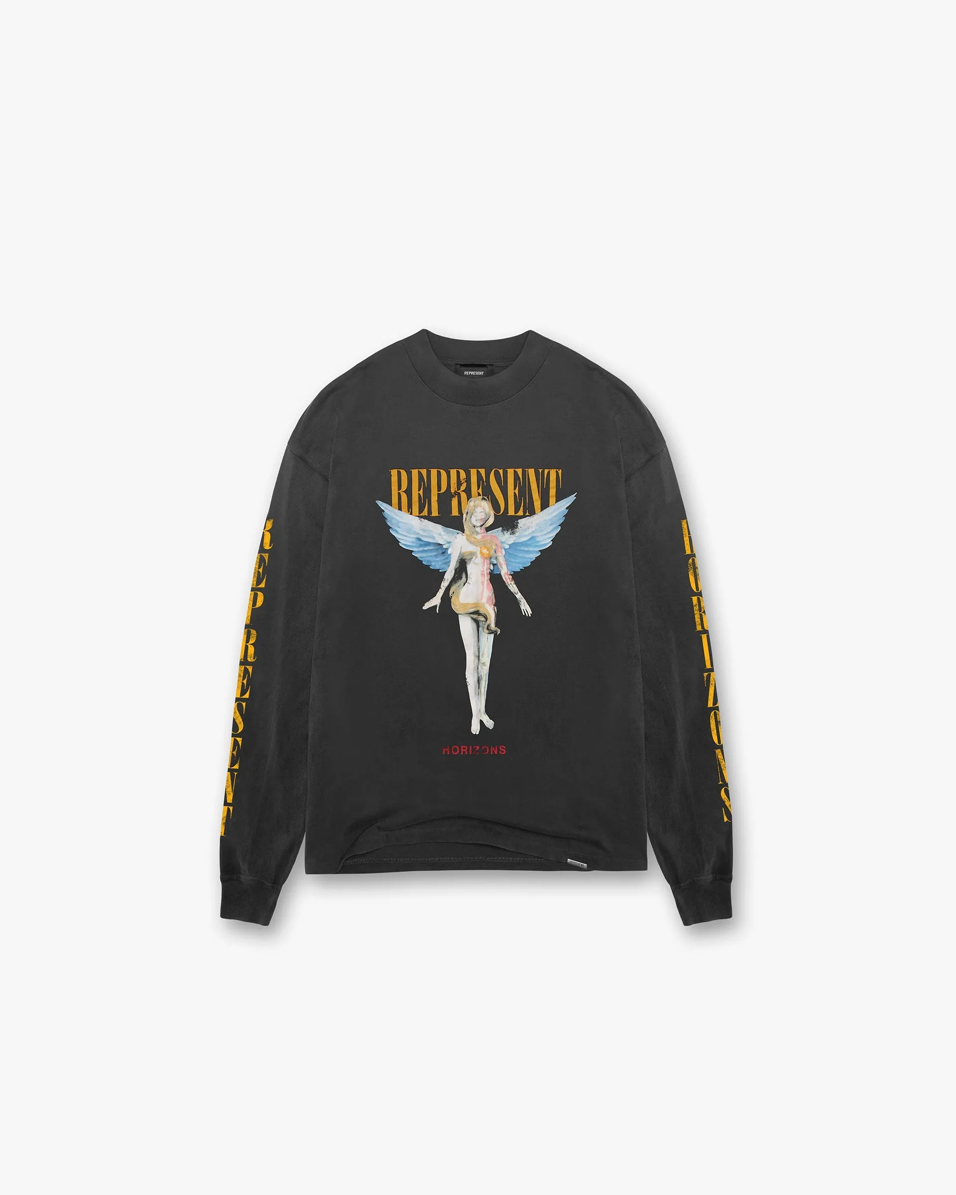 Reborn Long Sleeve T-Shirt - Aged Black sold by Represent