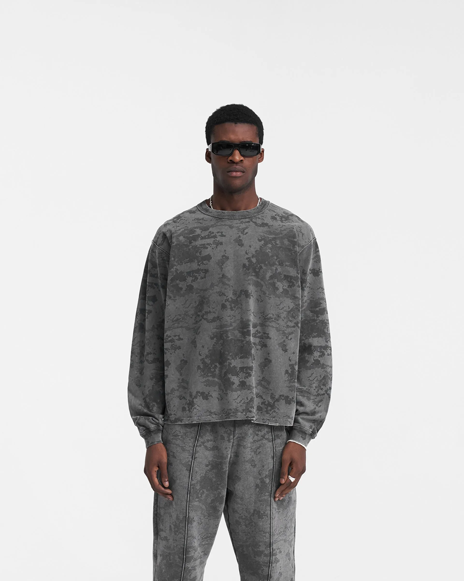 Heavyweight Initial Long Sleeve T-Shirt - Fade Out Camo sold by Represent product image thumbnail 3