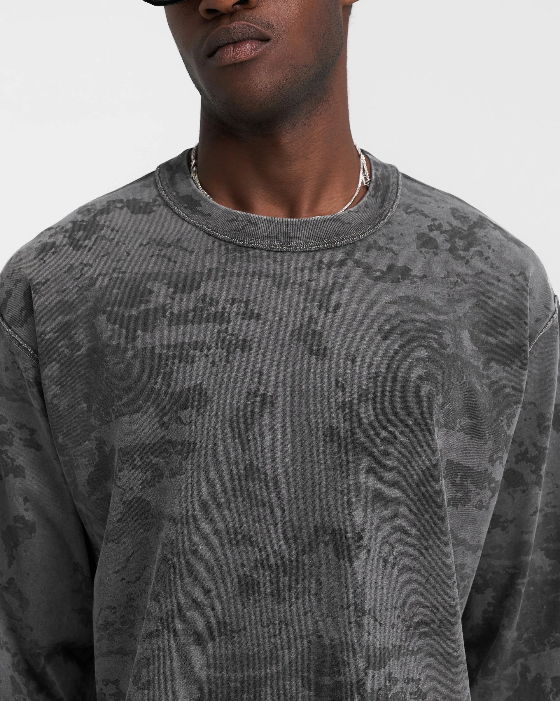 Heavyweight Initial Long Sleeve T-Shirt - Fade Out Camo sold by Represent product image thumbnail 4