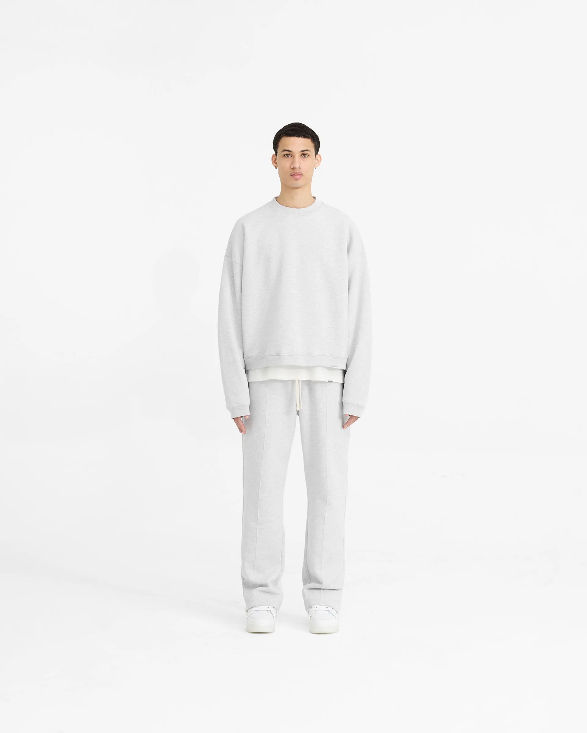 Initial Boxy Sweater - Ice Grey Marl sold by Represent product image thumbnail 5