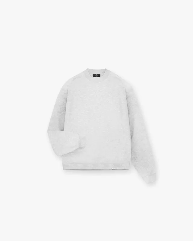 Initial Oversized Sweater - Ice Grey Marl sold by Represent