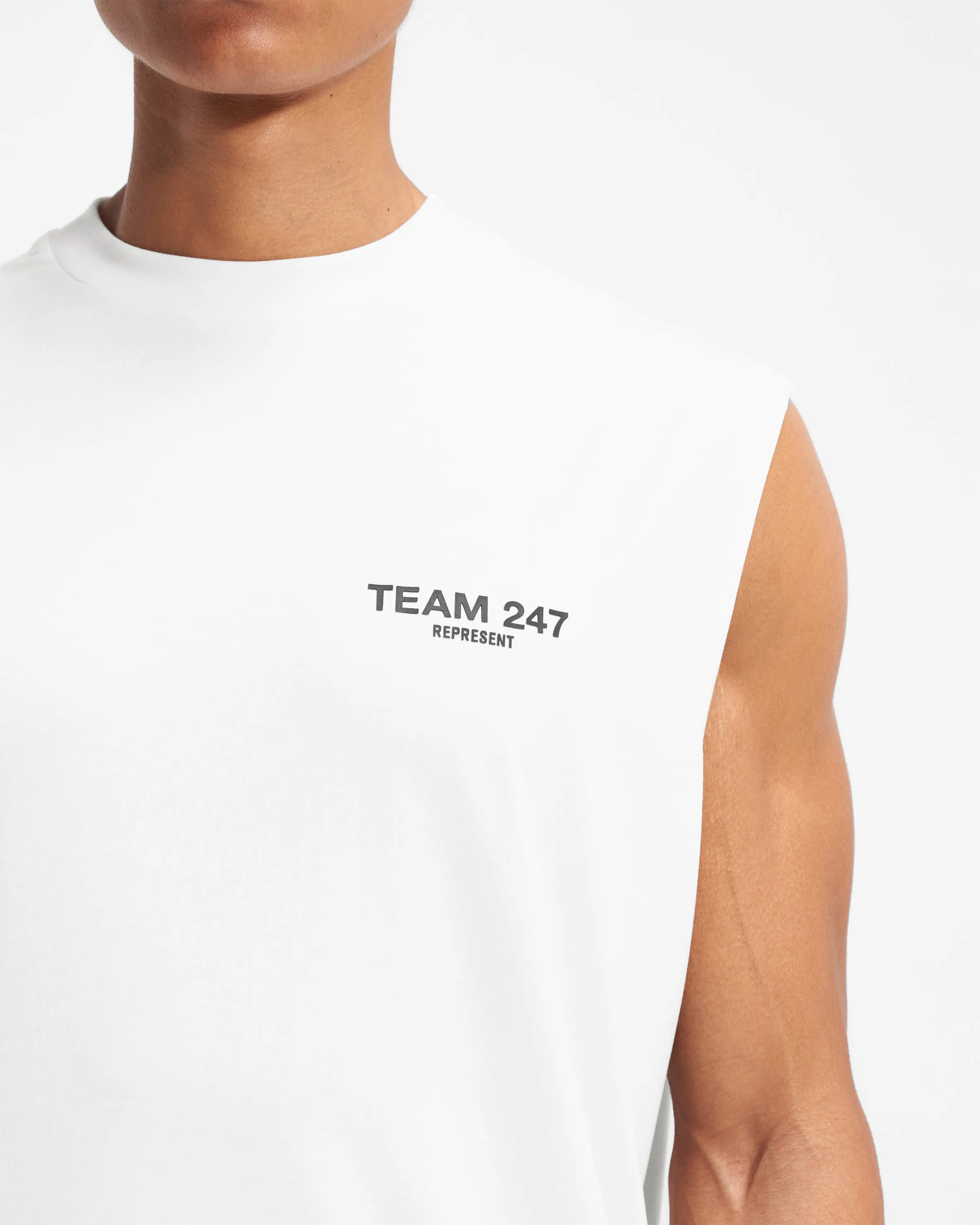 Team 247 Oversized Tank - Flat White sold by Represent product image thumbnail 5