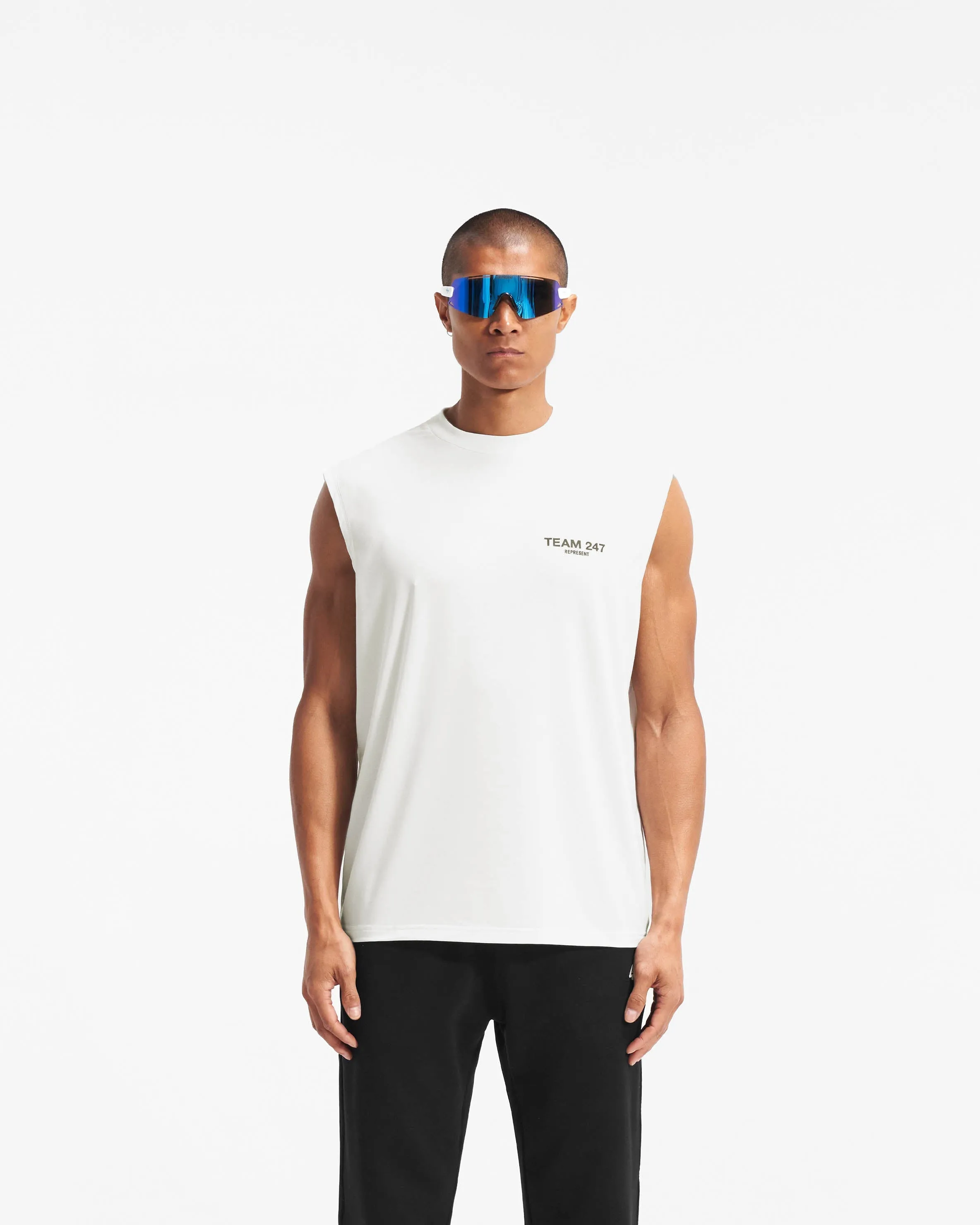 Team 247 Oversized Tank - Flat White sold by Represent product image thumbnail 3
