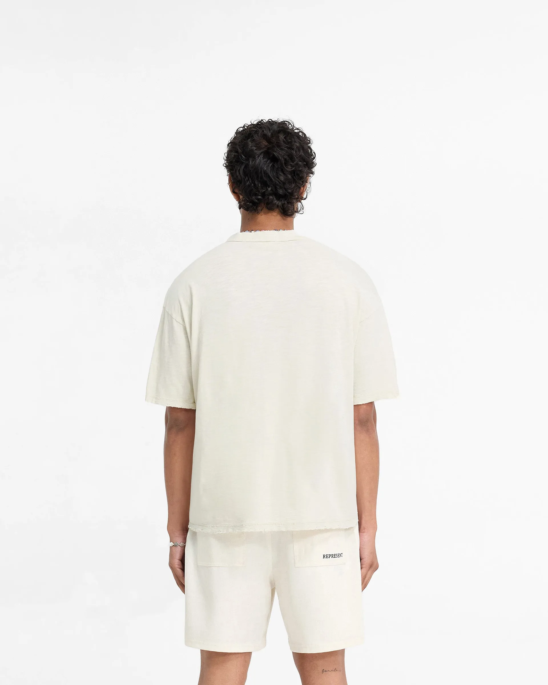 Slub T-Shirt - White Sand sold by Represent product image thumbnail 4