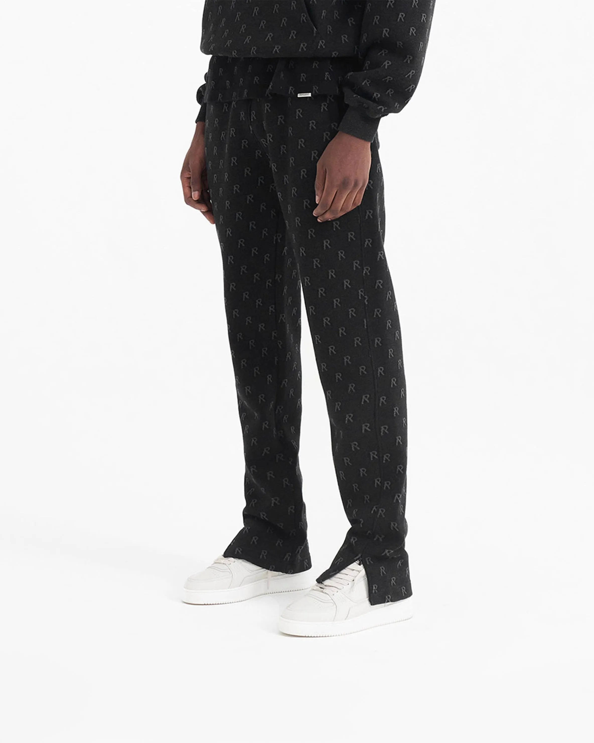Intarsia Initial Sweatpant - Off Black sold by Represent product image thumbnail 3