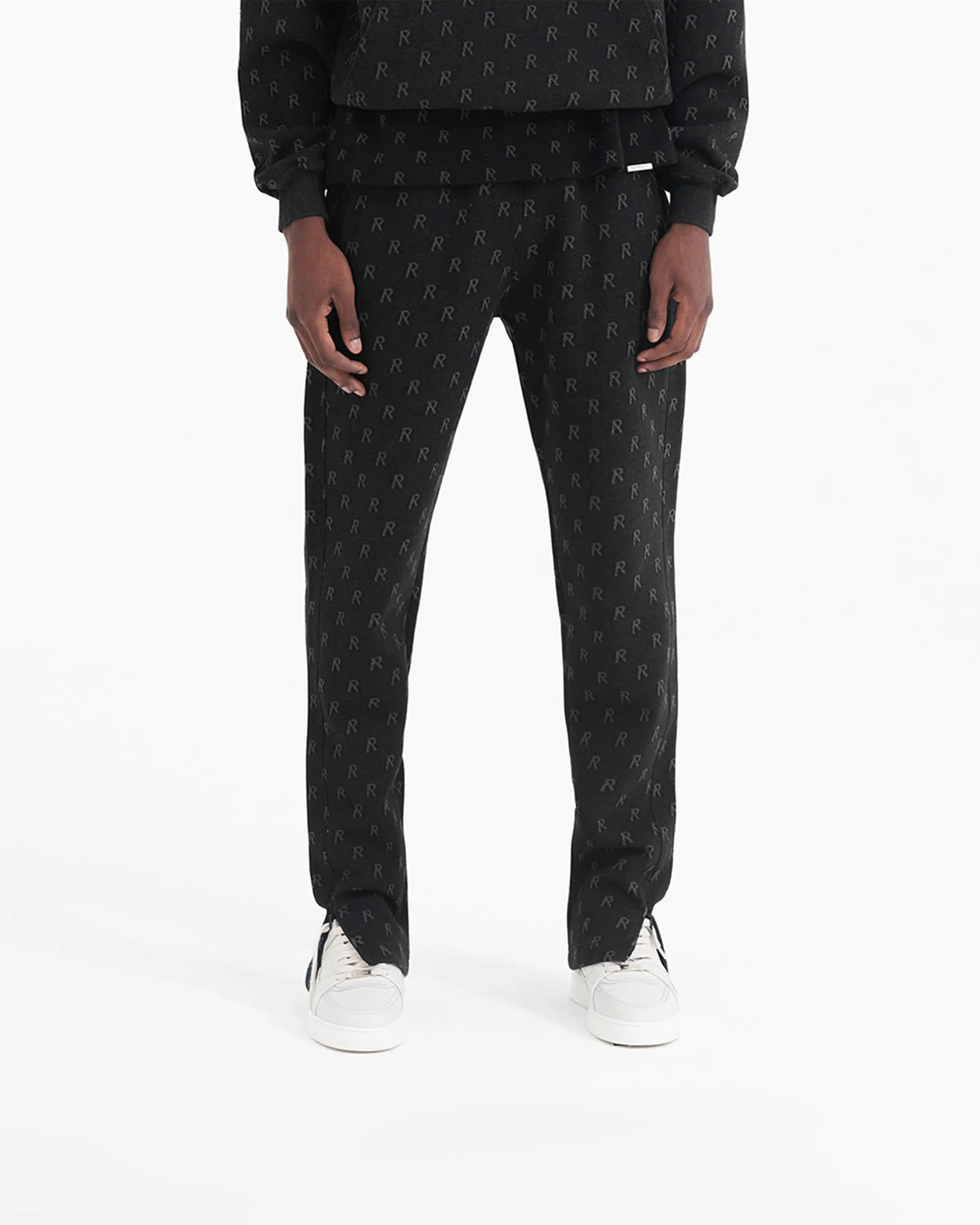 Intarsia Initial Sweatpant - Off Black sold by Represent product image thumbnail 2
