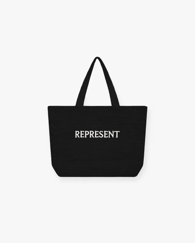 Raffia Tote Bag - Jet Black sold by Represent