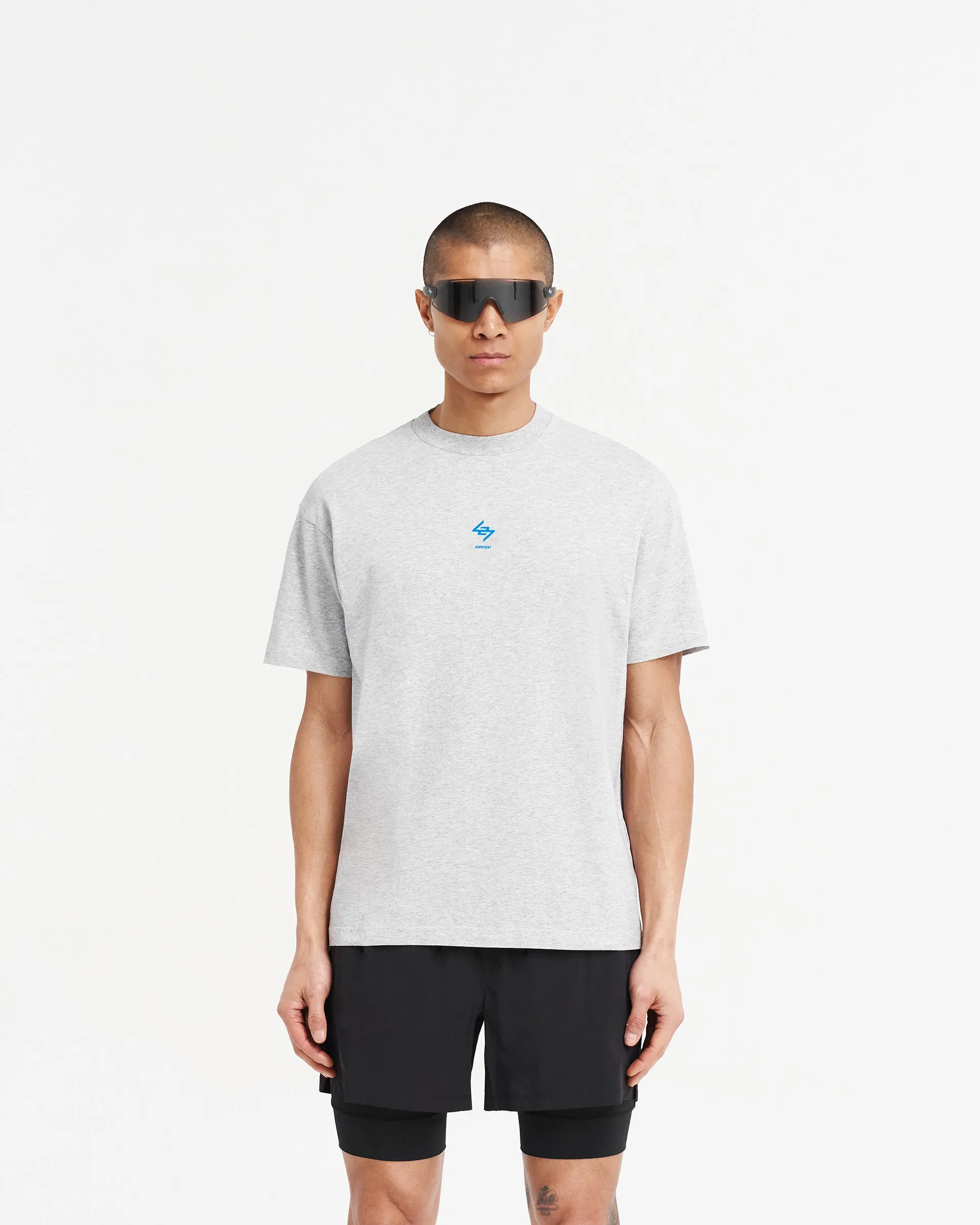 247 Oversized T-Shirt - Ash Grey Electric Blue sold by Represent product image thumbnail 3