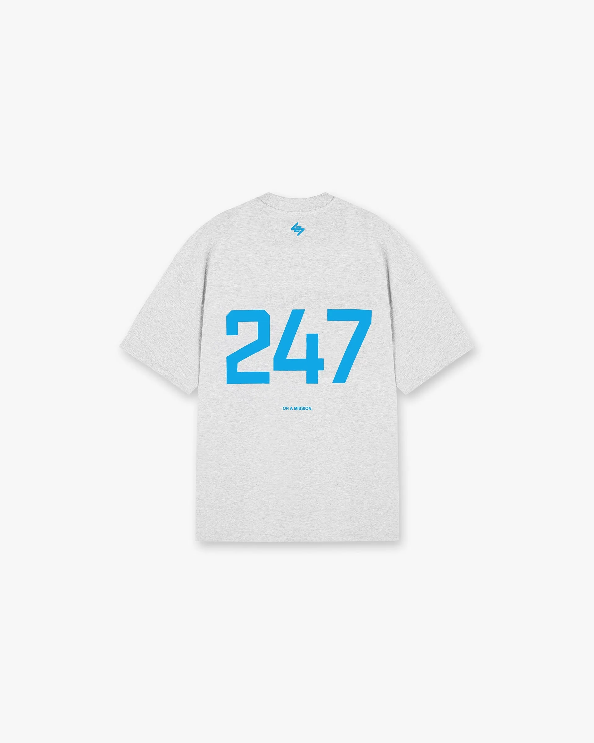 247 Oversized T-Shirt - Ash Grey Electric Blue sold by Represent product image thumbnail 2