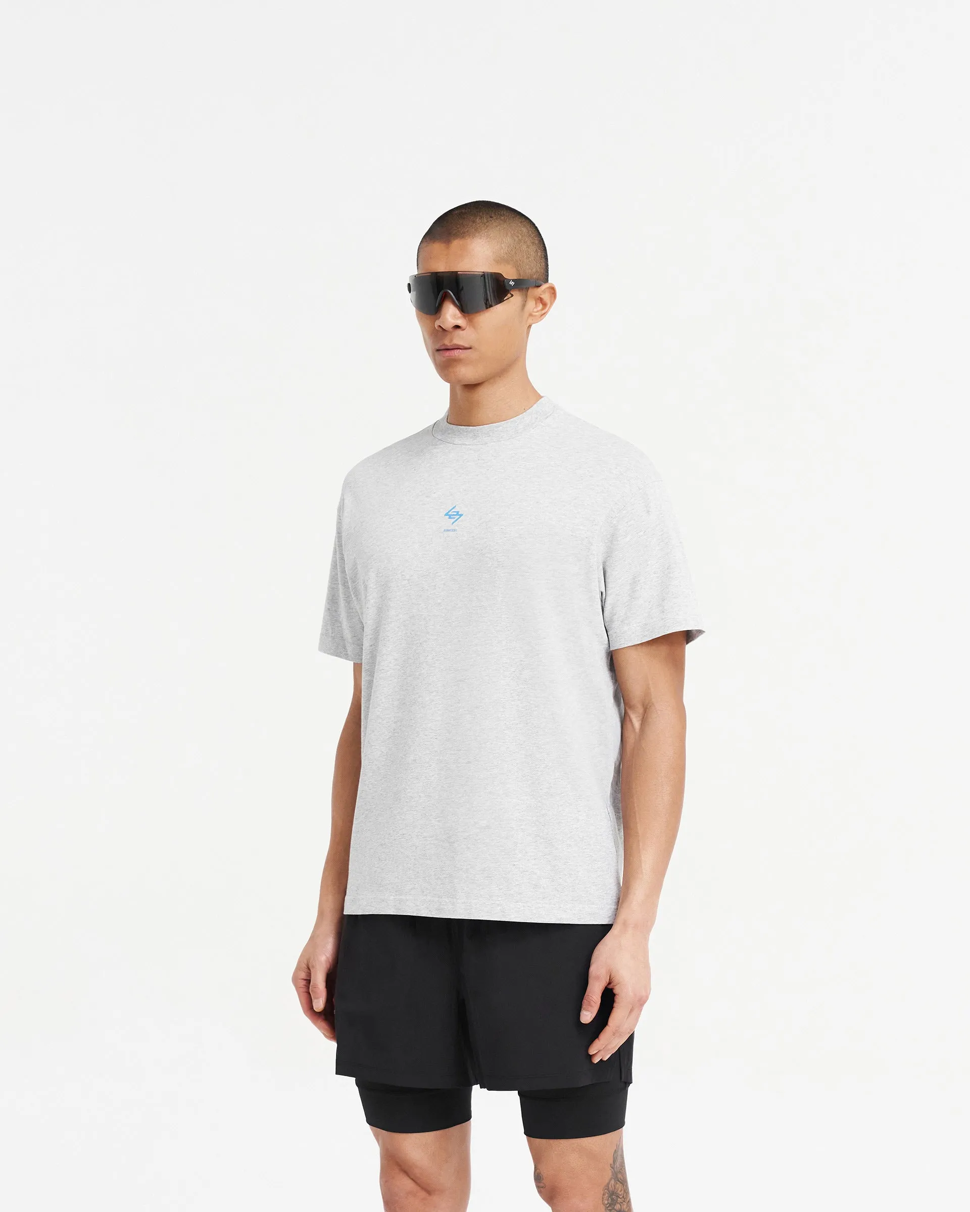 247 Oversized T-Shirt - Ash Grey Electric Blue sold by Represent product image thumbnail 4