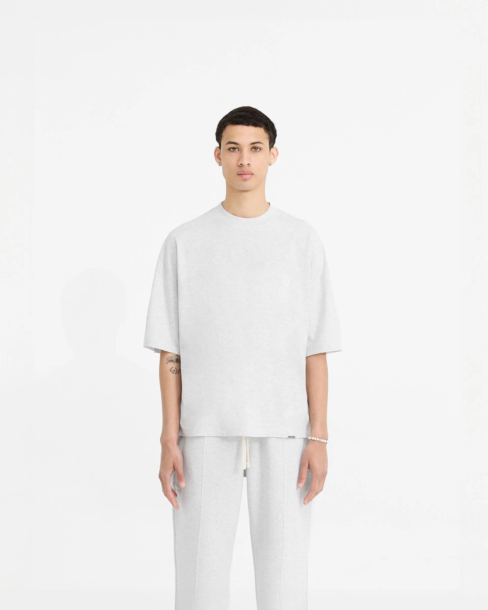 Initial Boxy T-Shirt - Ice Grey Marl sold by Represent product image thumbnail 3