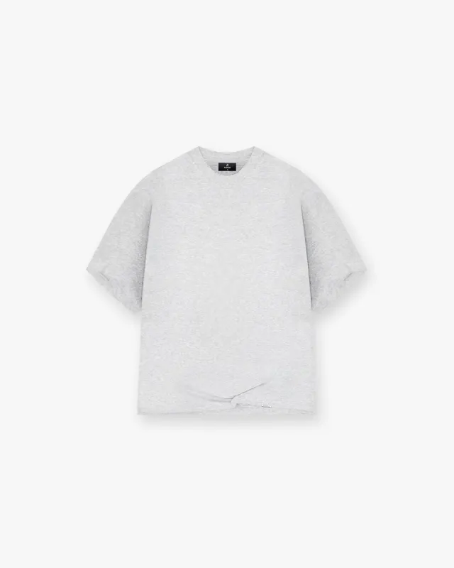 Initial Boxy T-Shirt - Ice Grey Marl sold by Represent