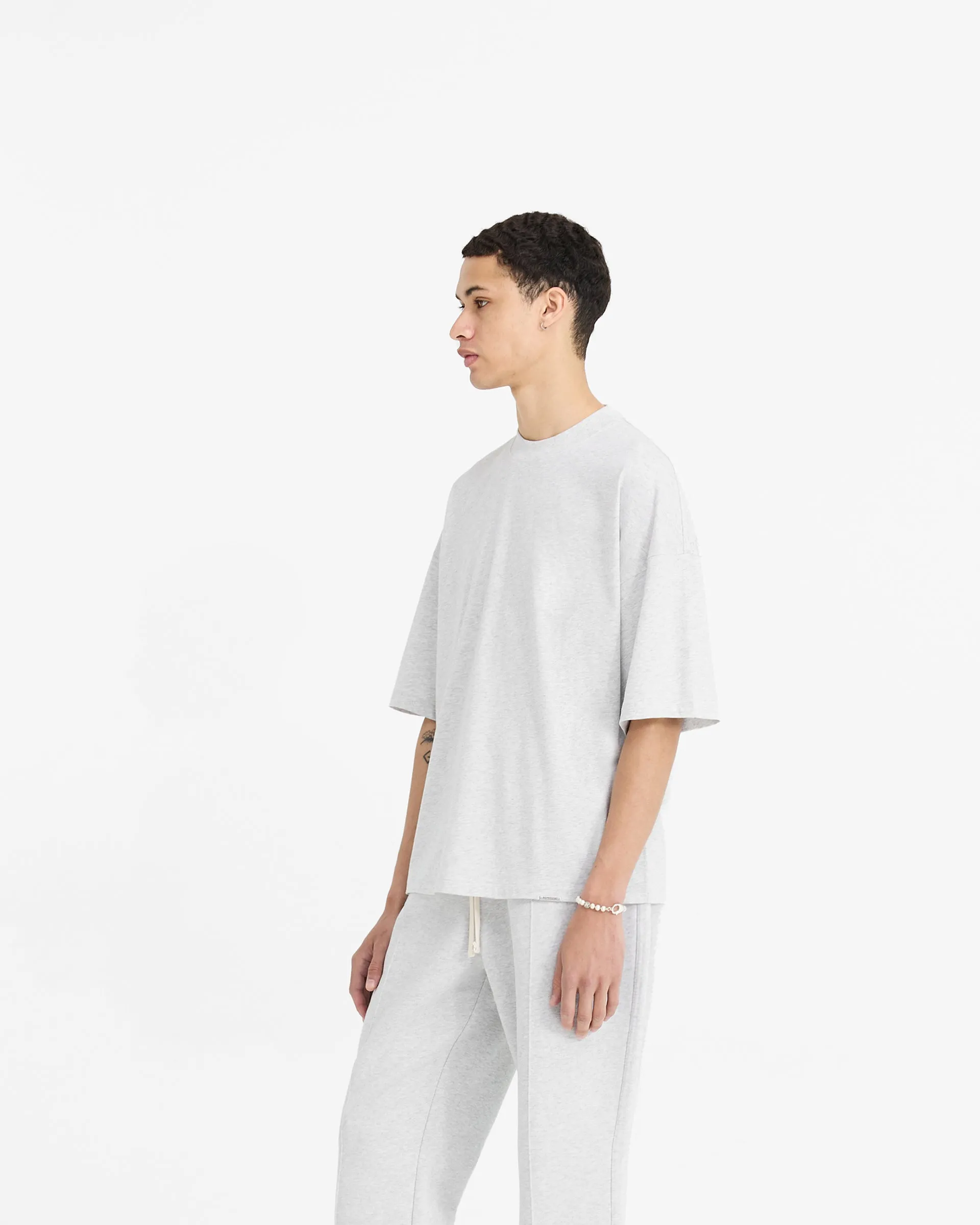 Initial Boxy T-Shirt - Ice Grey Marl sold by Represent product image thumbnail 2
