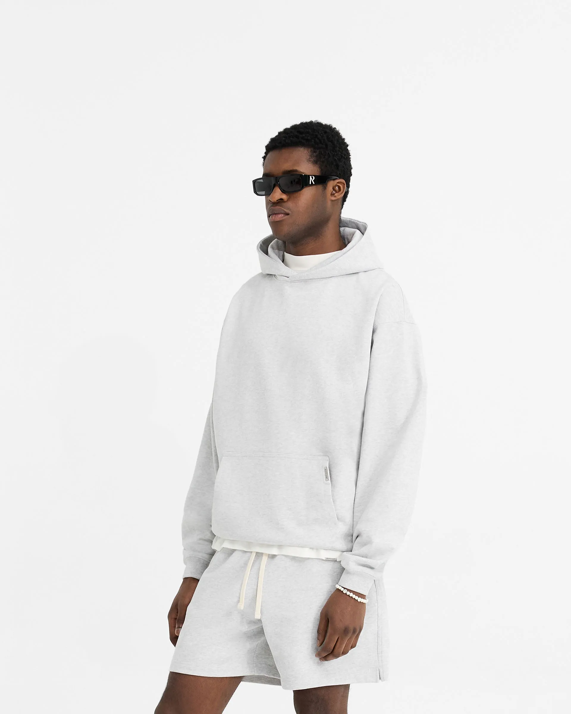 Initial Oversized Hoodie - Ice Grey Marl sold by Represent product image thumbnail 2