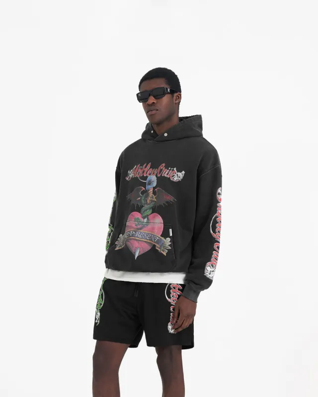 Represent x Mötley Crüe™️ Without You Hoodie - Aged Black | Parallel