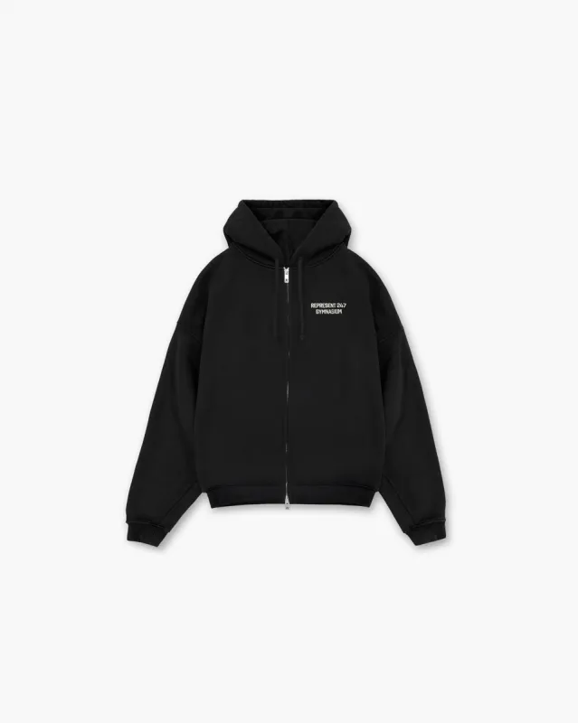 REPRESENT｜HOOD/ZIP-UP (M04278 323) REPRESENT Men's Cotton Script Logo Full-Zip Hoodie | Neiman