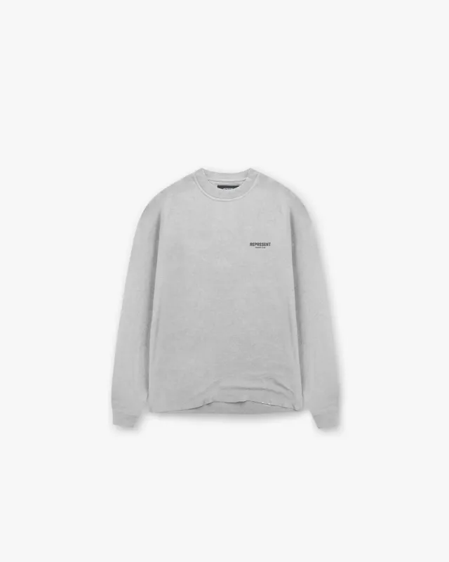 Represent Owners Club Long Sleeve T-Shirt - Ash Grey sold by Represent
