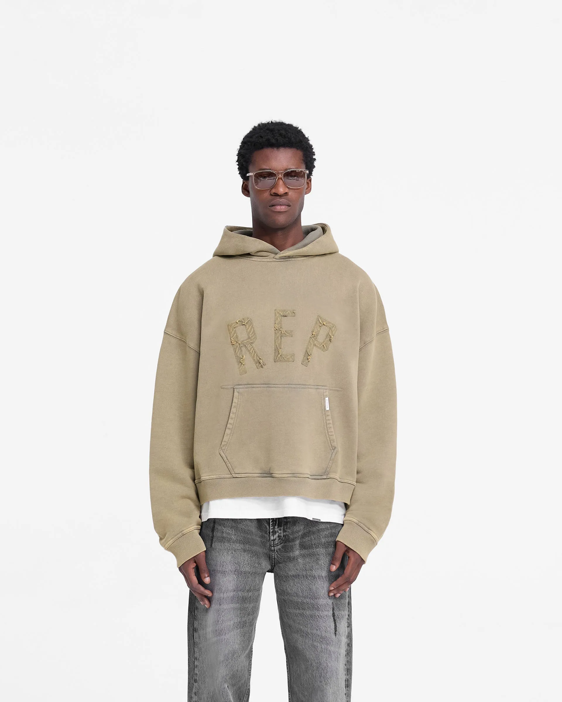 Rep Applique Hoodie - Fawn sold by Represent product image thumbnail 3