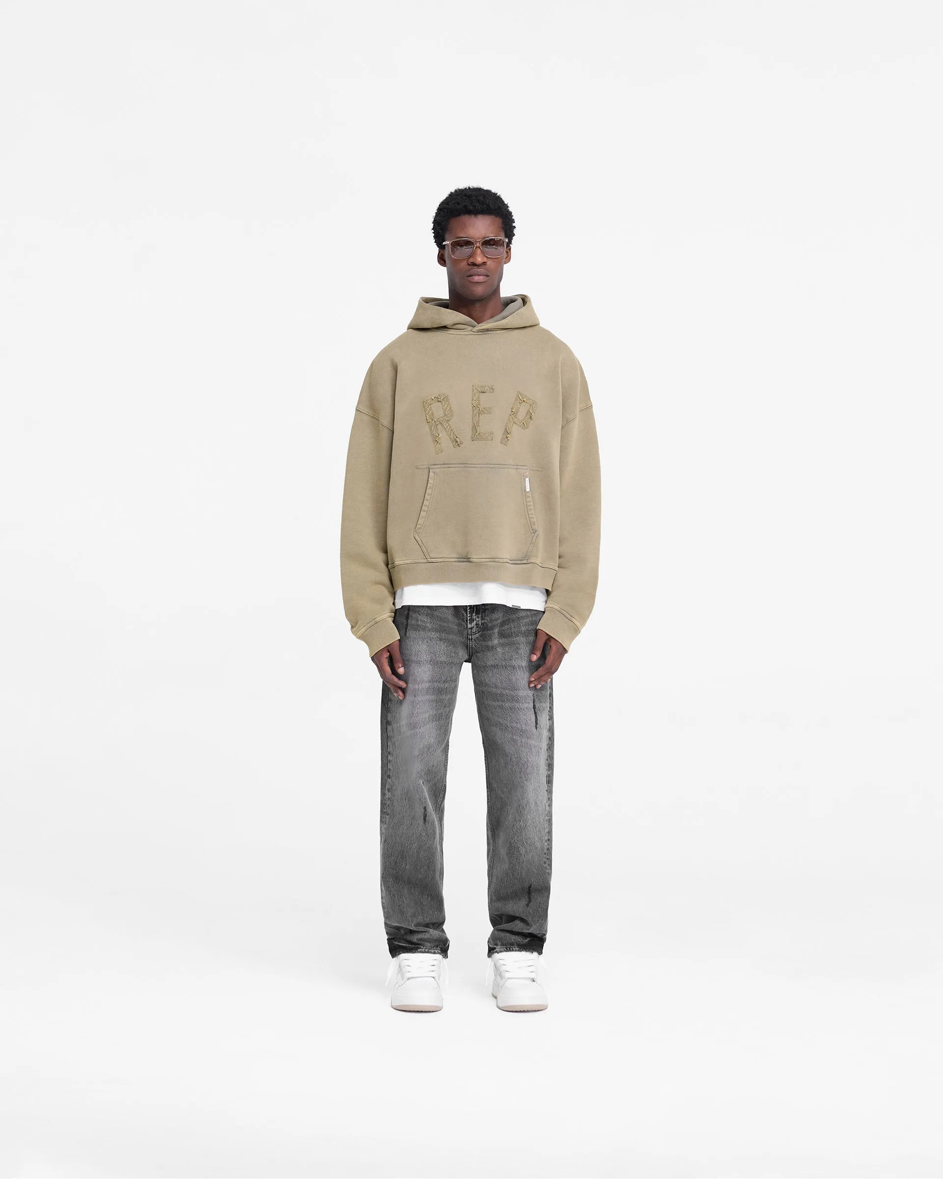 Rep Applique Hoodie - Fawn sold by Represent product image thumbnail 5
