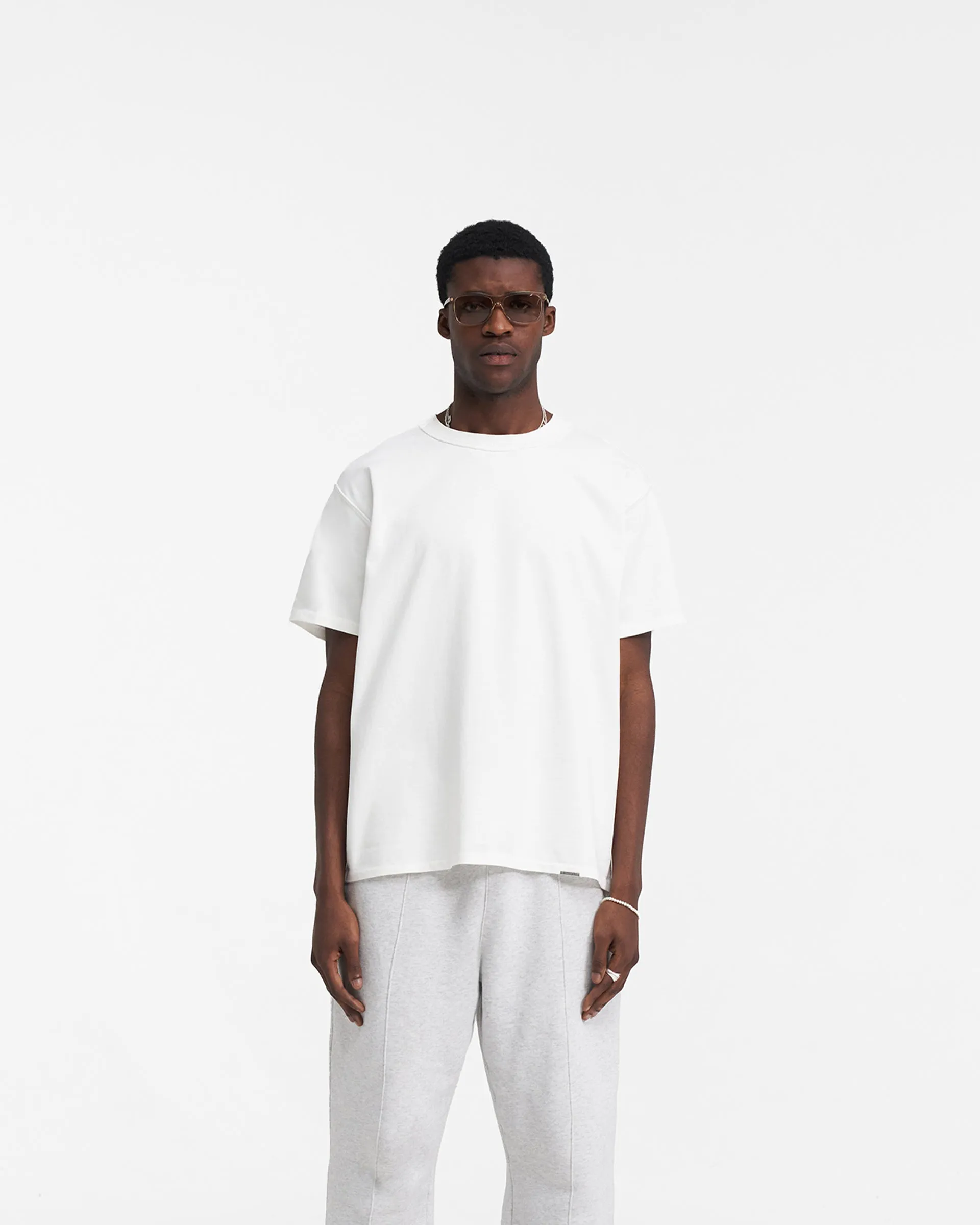 Heavyweight Initial T-Shirt - Flat White sold by Represent product image thumbnail 3