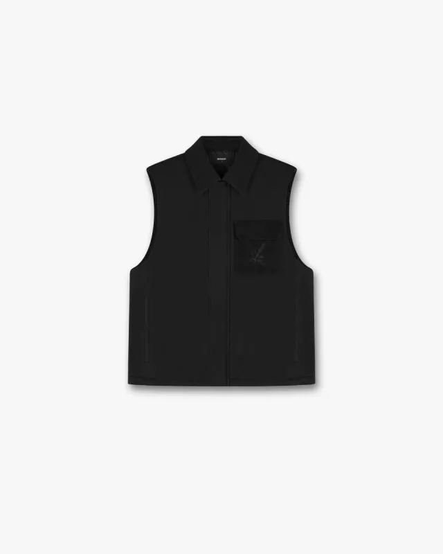 Collared Gilet - Black made by Represent