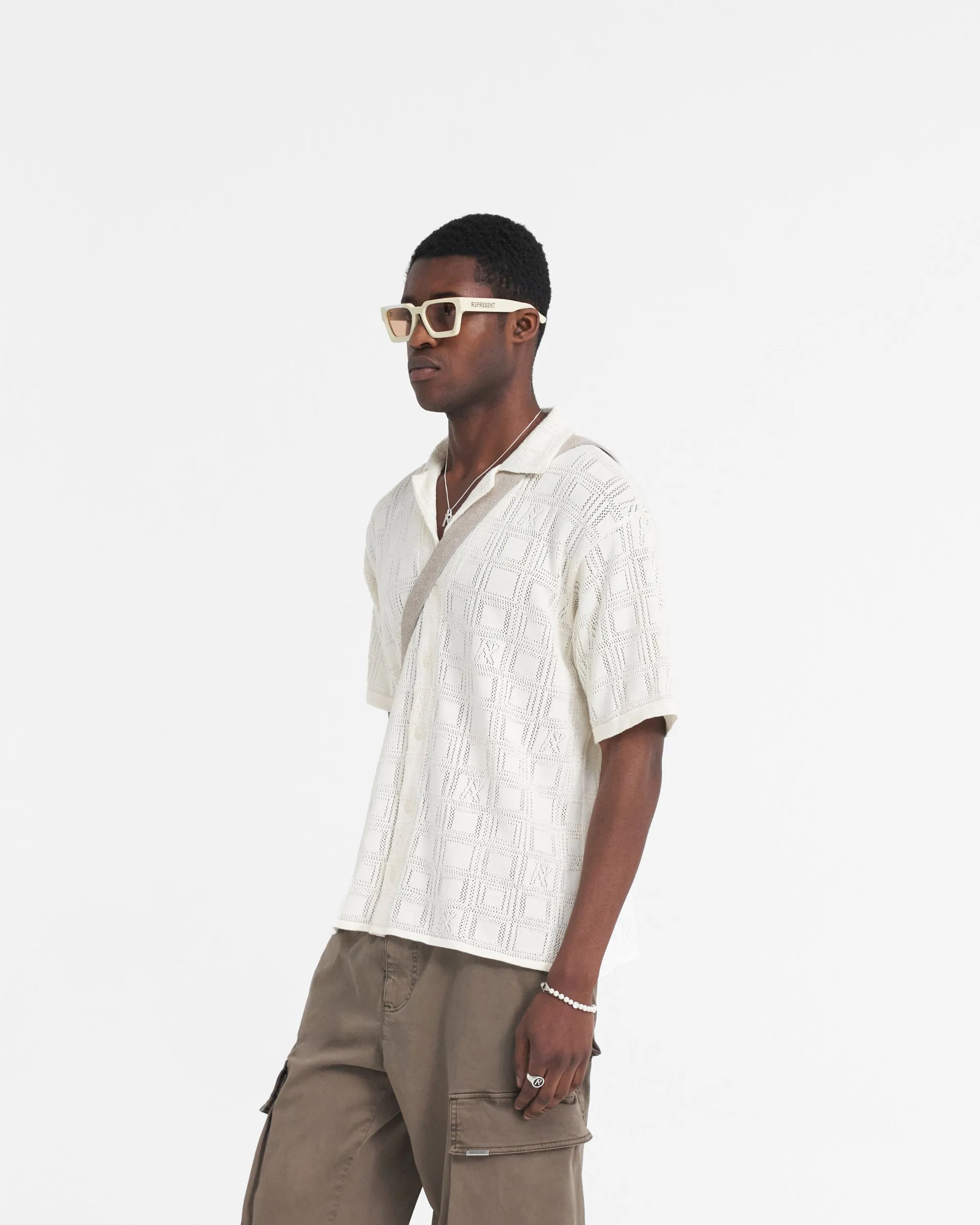 Lace Knit Shirt - Chalk sold by Represent product image thumbnail 2