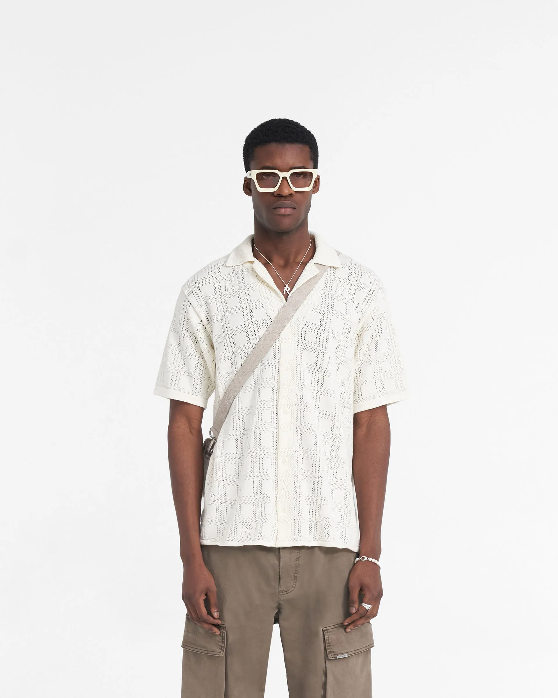 Lace Knit Shirt - Chalk sold by Represent product image thumbnail 3
