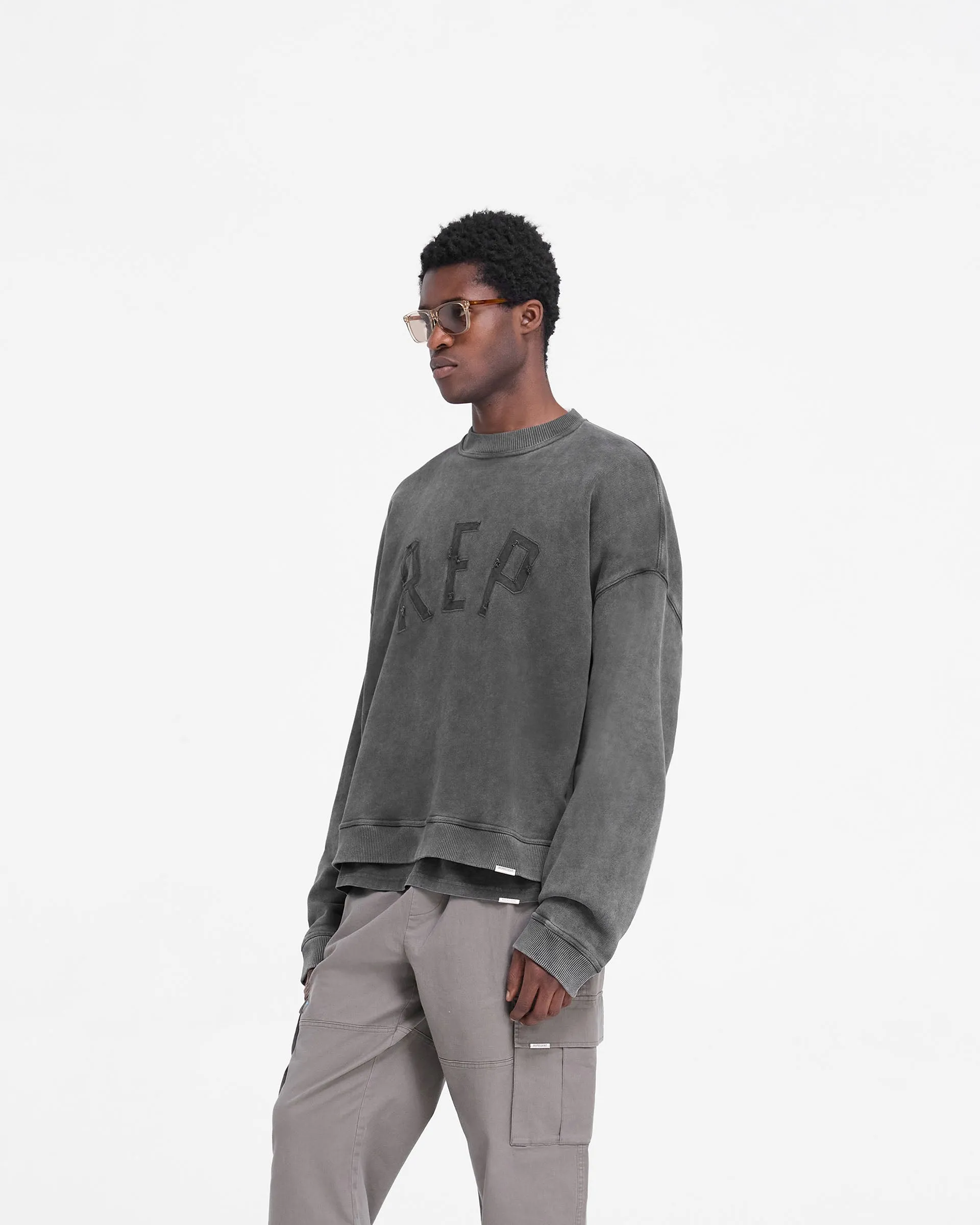 Rep Applique Sweater - Vintage Black sold by Represent product image thumbnail 2