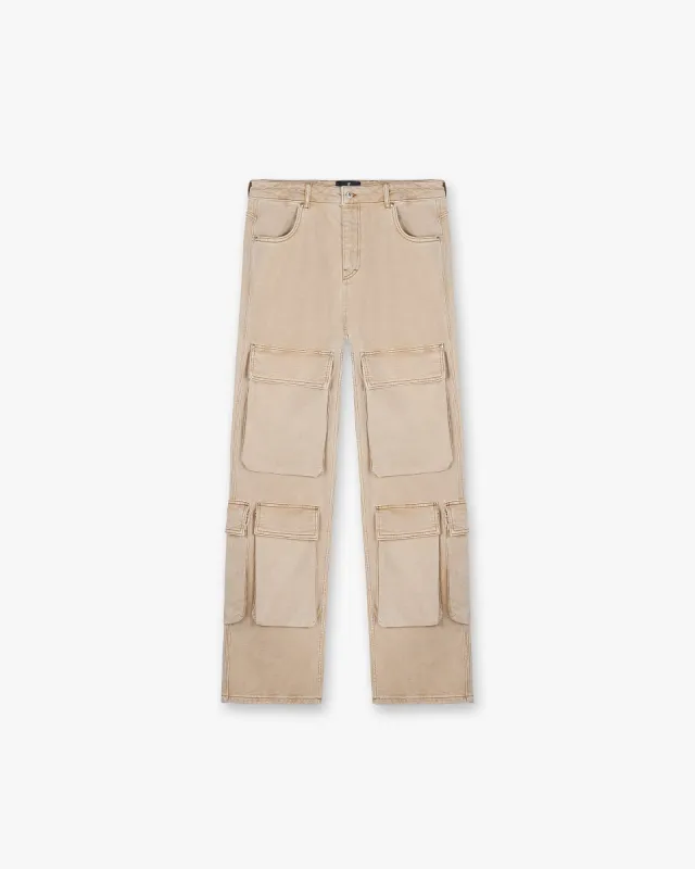 R3Ca Cargo Denim - Dirt Cashmere sold by Represent