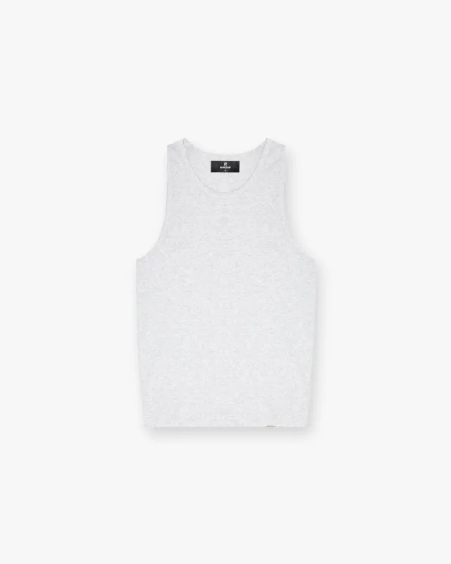 Initial Rib Vest - Ice Grey Marl sold by Represent