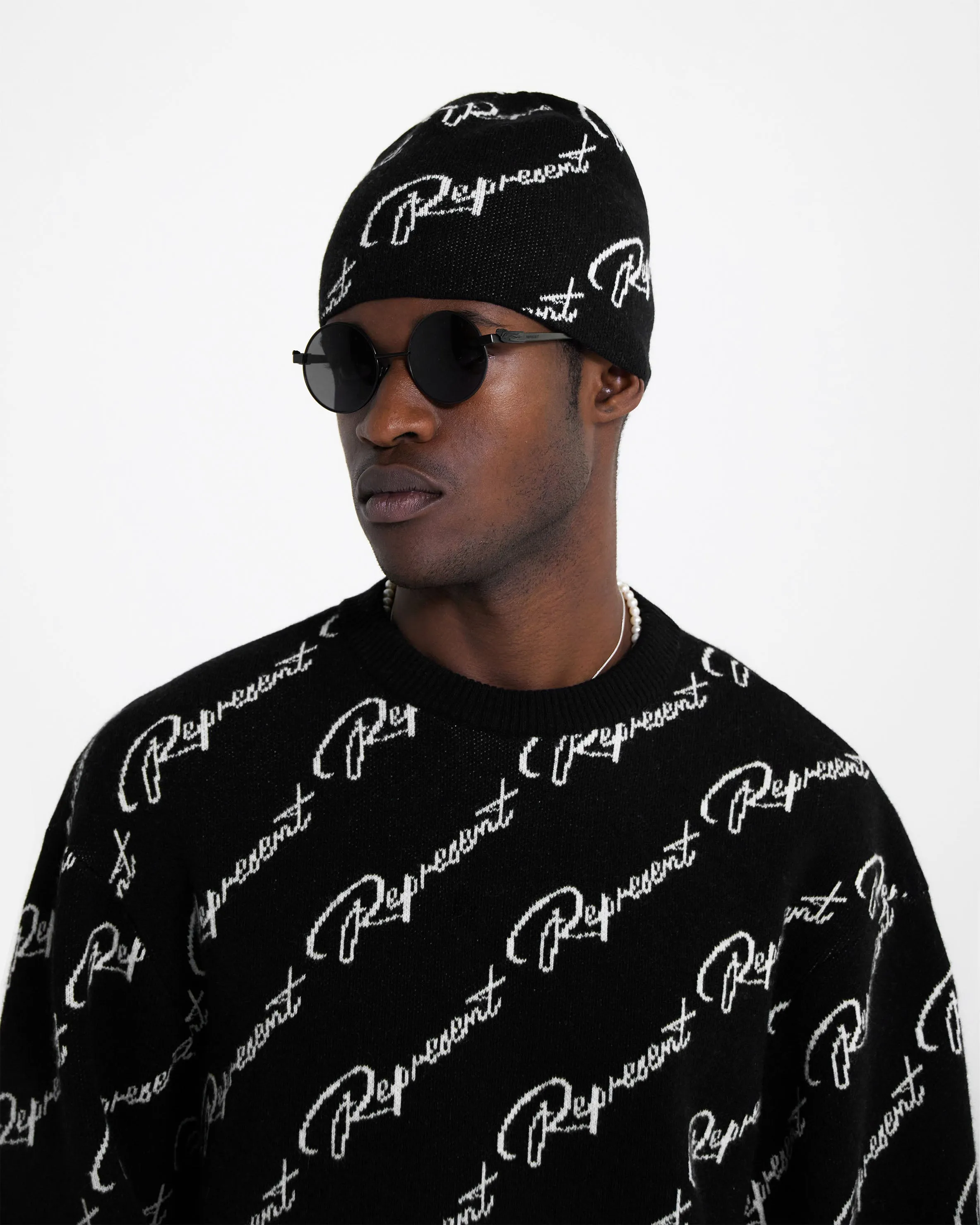 Represent Jacquard Sweater - Black sold by Represent product image thumbnail 5
