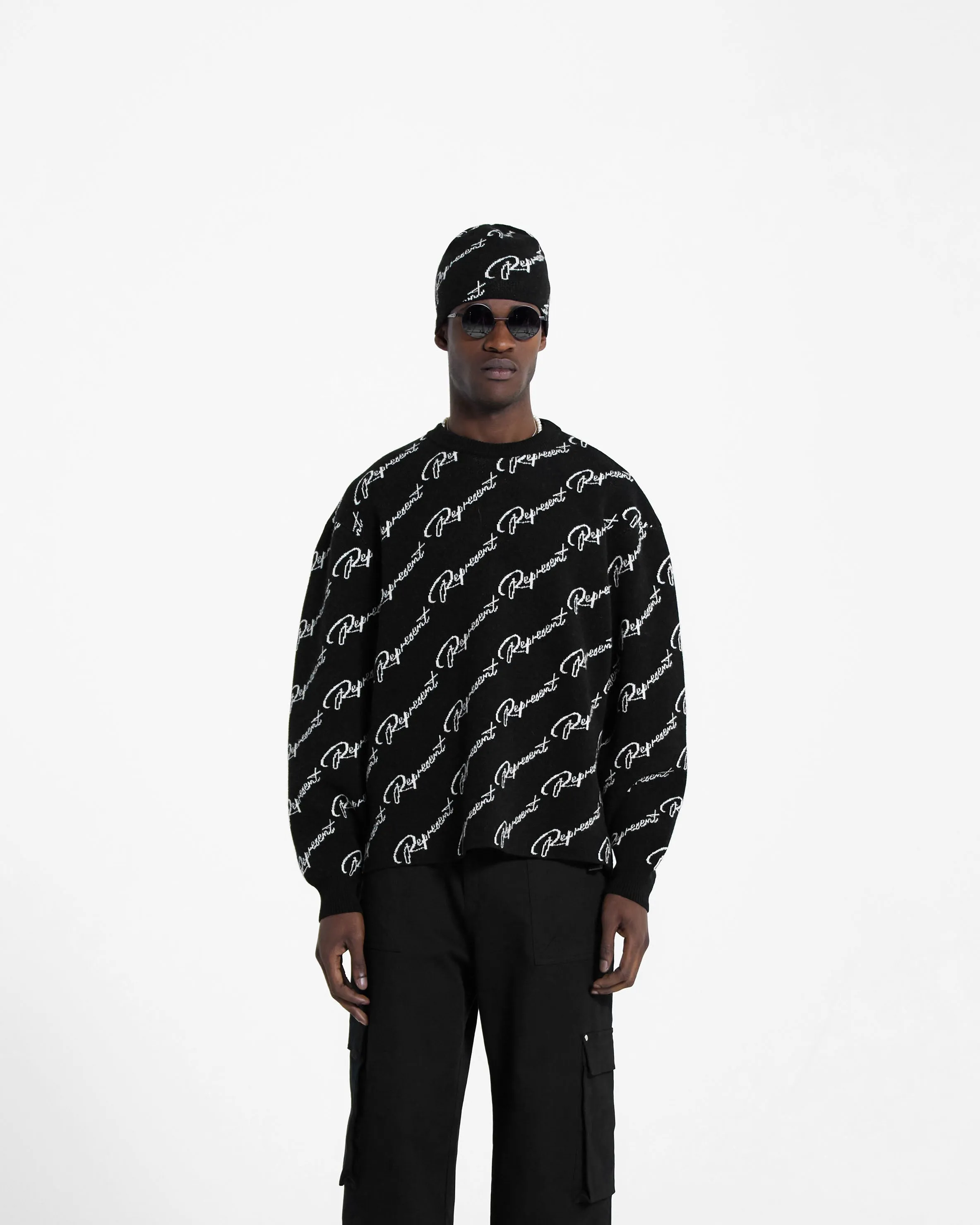 Represent Jacquard Sweater - Black sold by Represent product image thumbnail 2